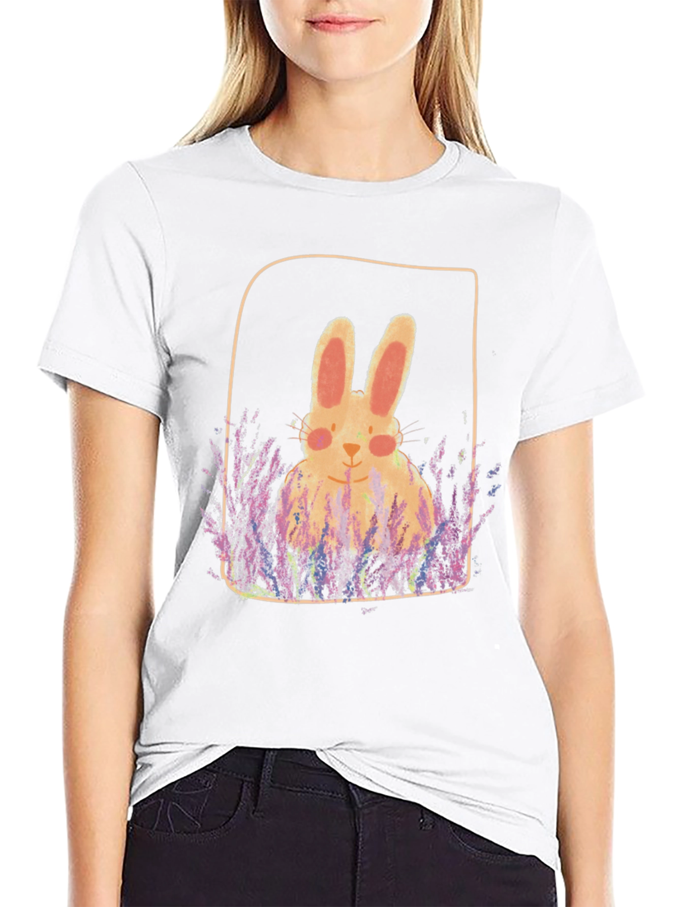 Bunny in Lavender Field Graphic Tee - 9