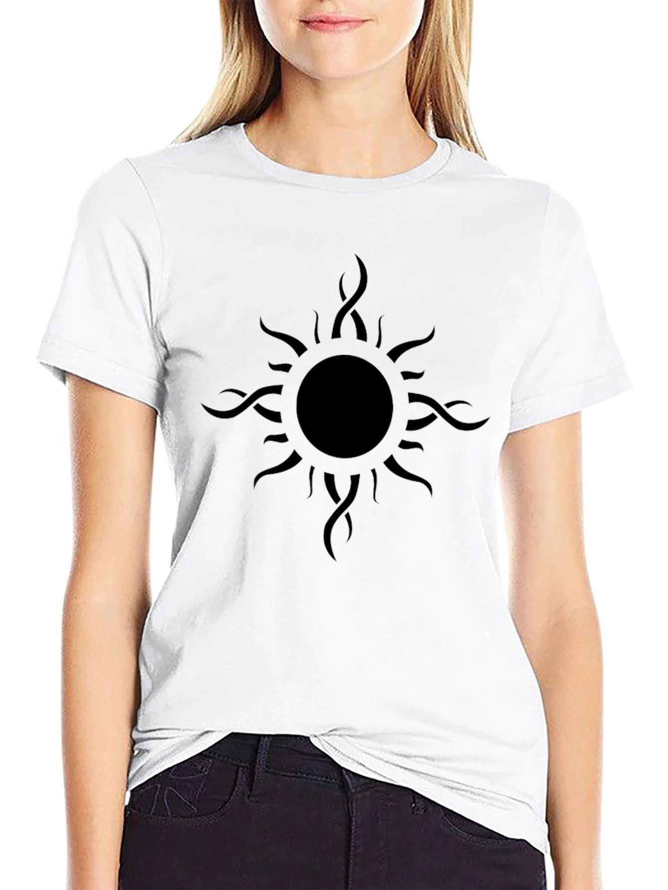 Black Black Sun Graphic Tee - Men's Casual T-Shirt view 9