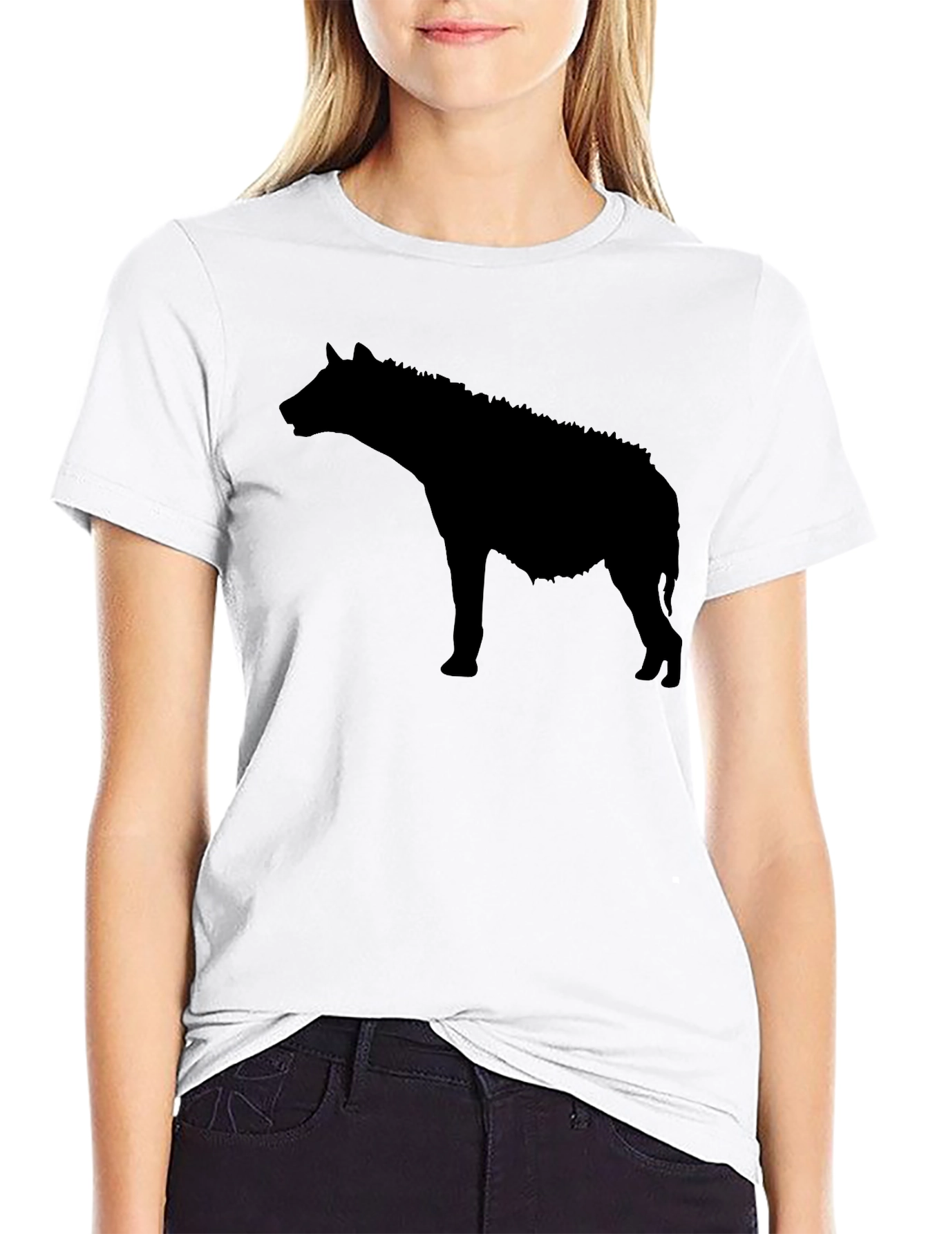 Black Hyena Silhouette Graphic T-Shirt view 9