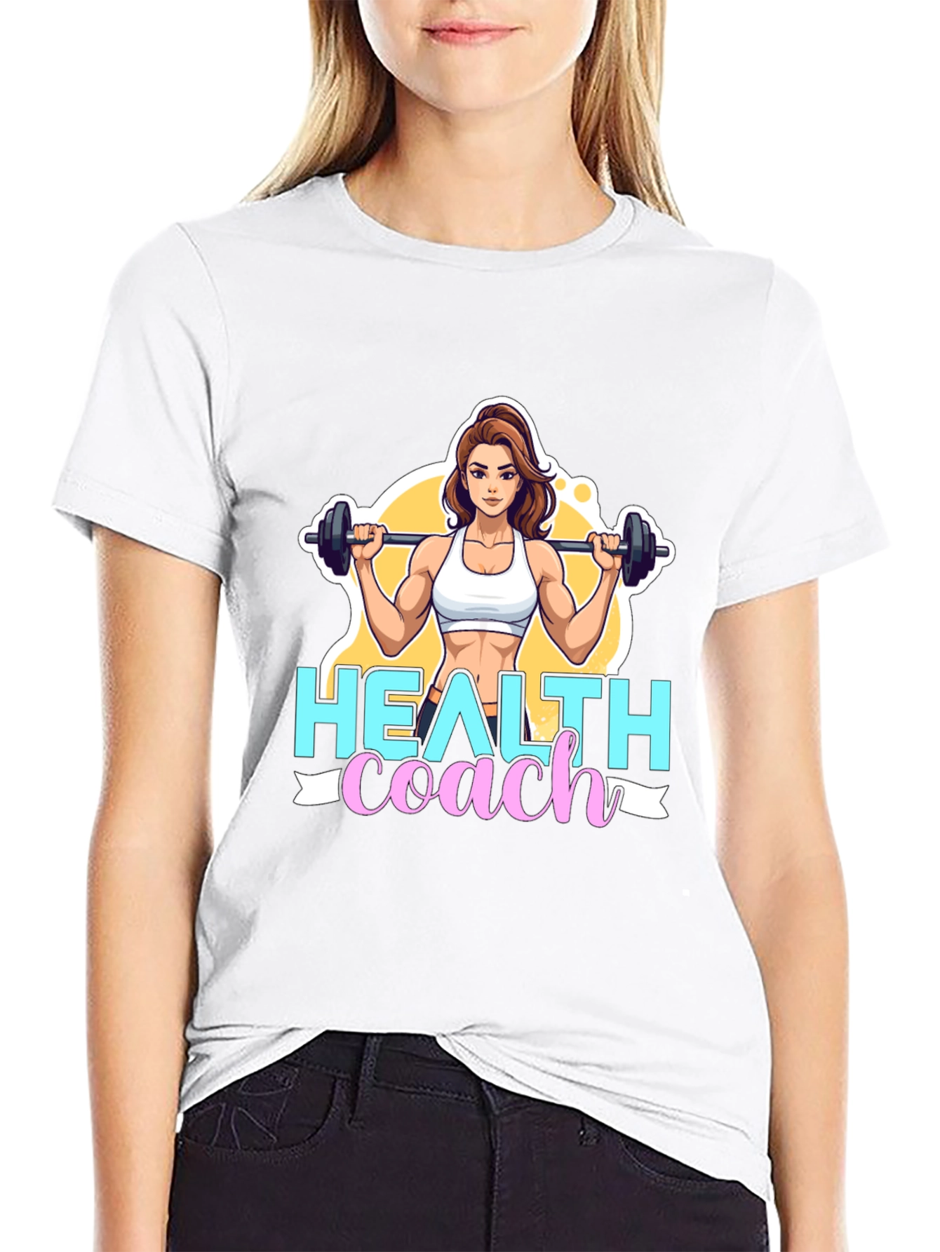 Black Health Coach Graphic Tee - Fitness Motivation view 9