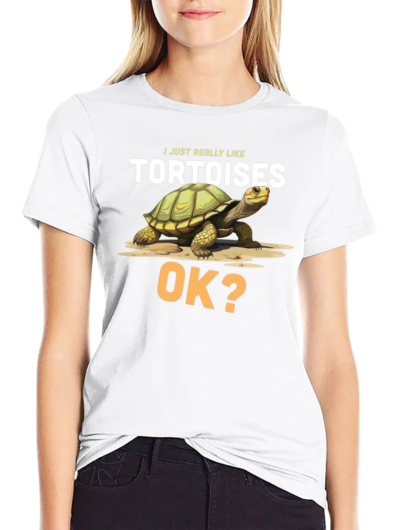 Black Tortoise Lover T-Shirt - 'I Just Really Like Tortoises' view 9