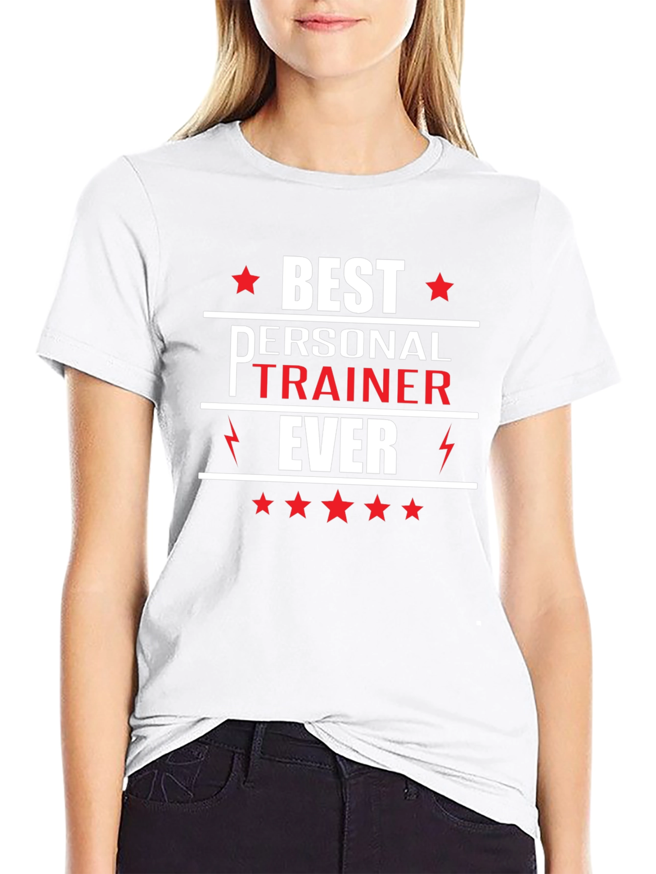 Black Best Personal Trainer Ever Graphic Tee view 9