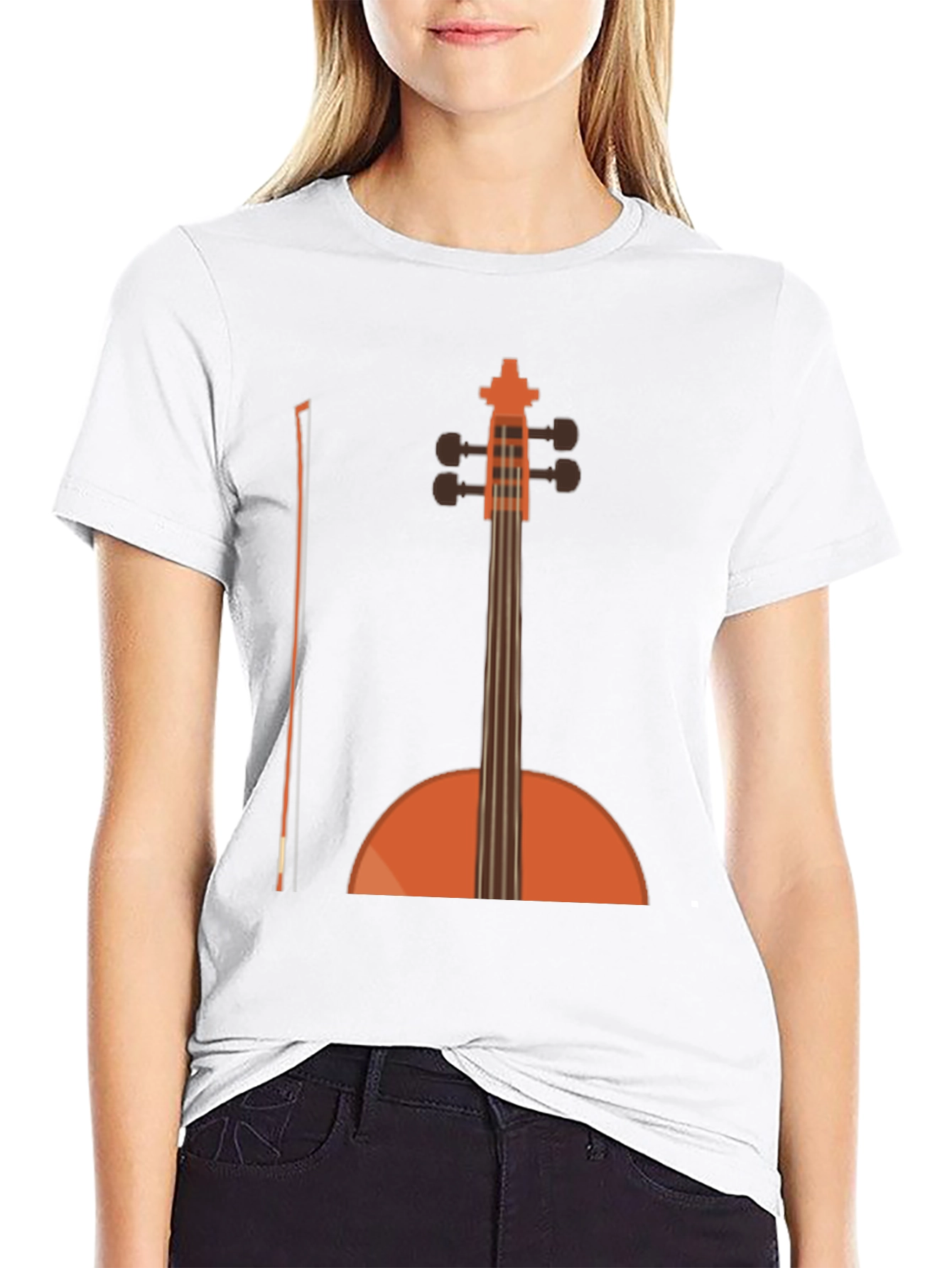 Black Cello Graphic T-Shirt - Black Musical Tee view 9