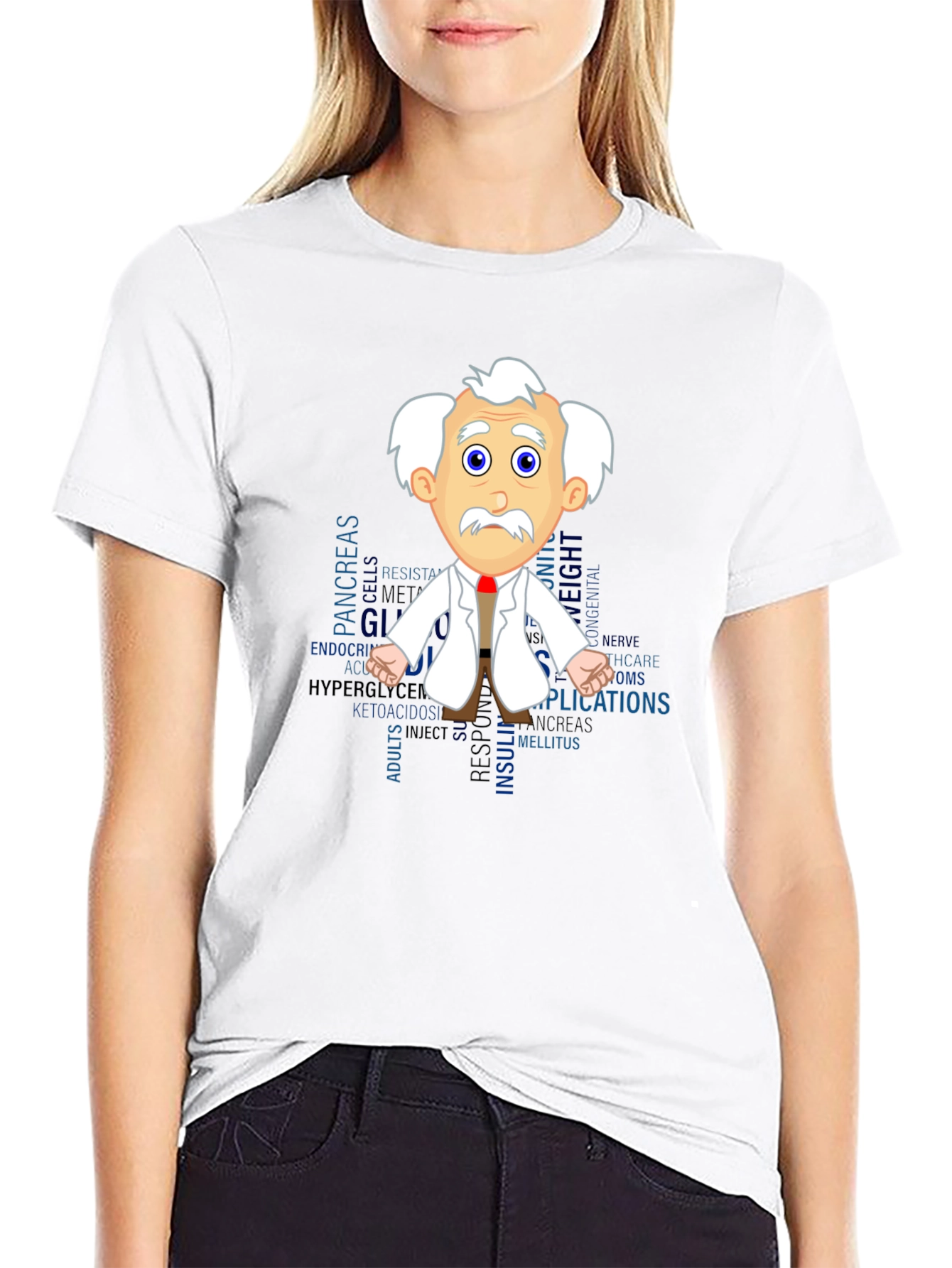 Black Scientist Diabetes T-Shirt - Comfy Cotton Tee view 9