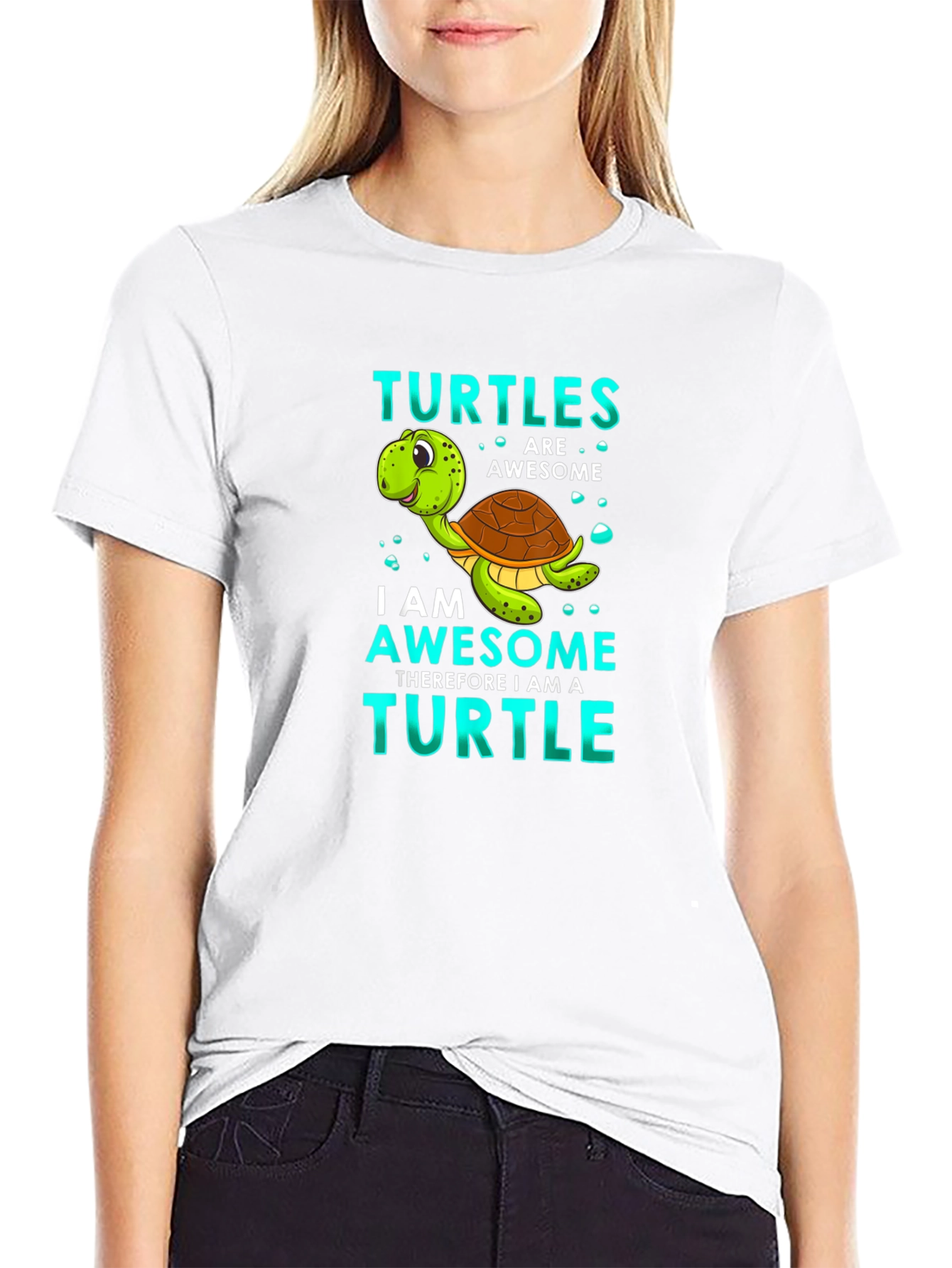 Black Turtle Awesome T-Shirt - Fun Novelty Tee view 9
