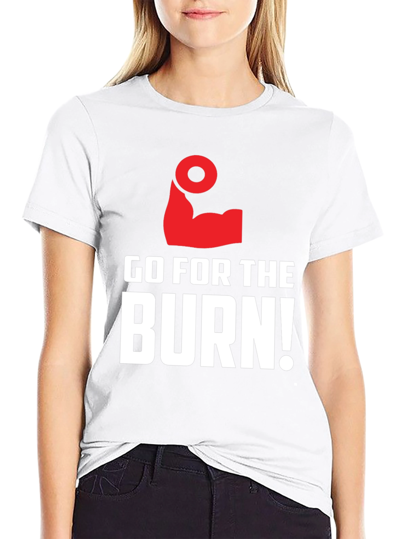Black Go For The Burn! Graphic Tee Shirt view 9