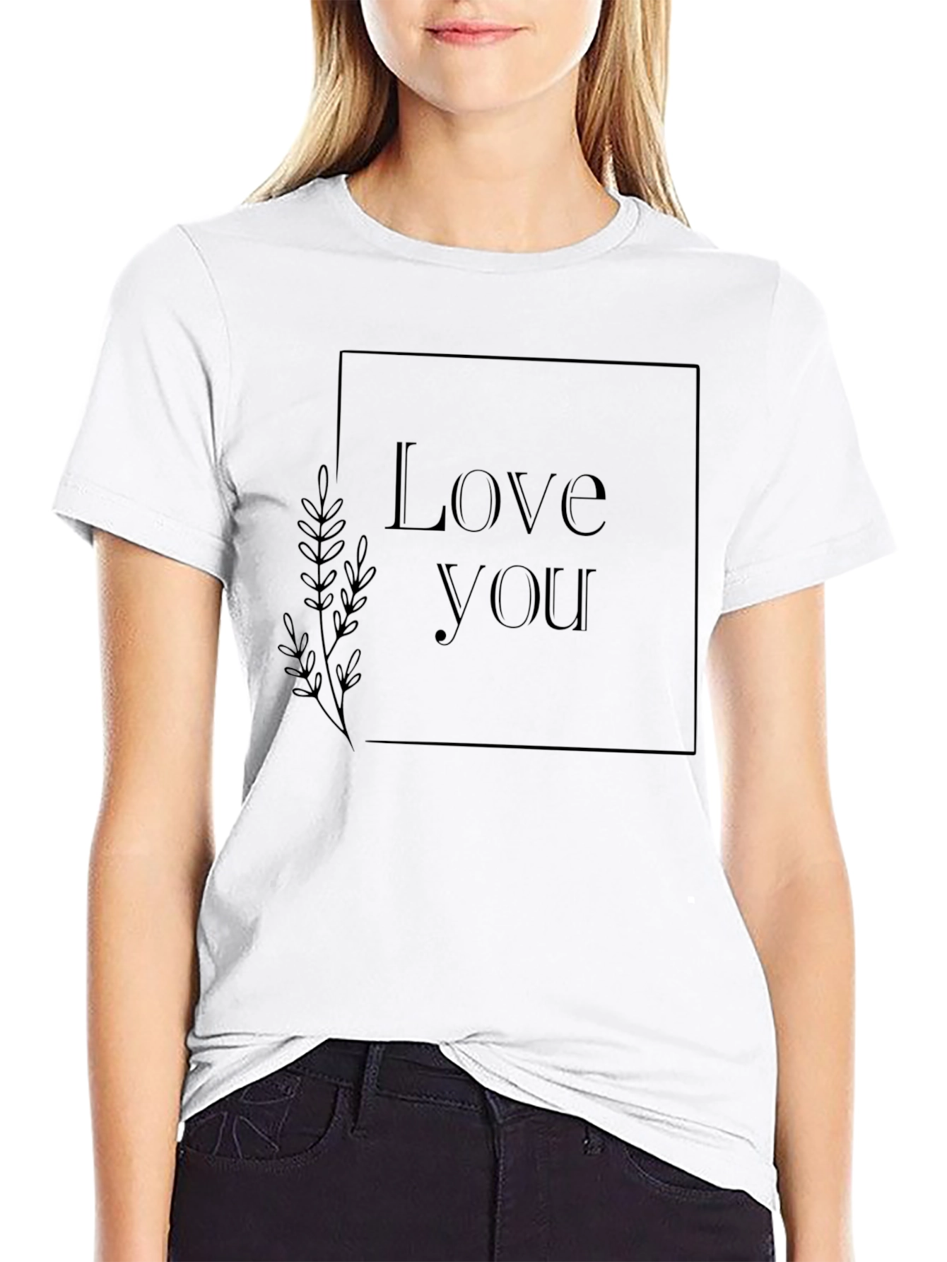 Black Love You Graphic Tee - Stylish Black Cotton T-Shirt view 9