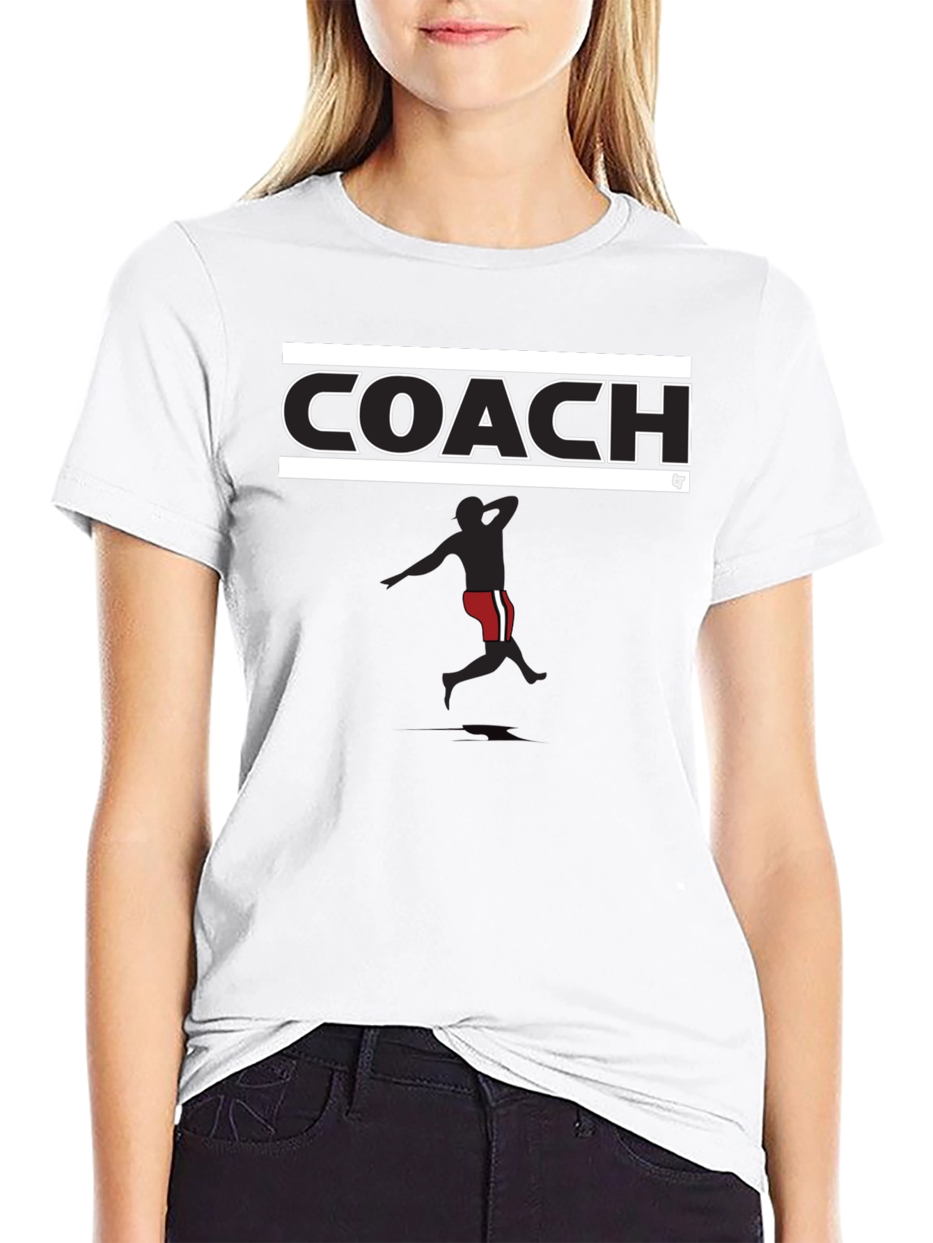 Black Coach Graphic Tee - Black Cotton Blend view 9