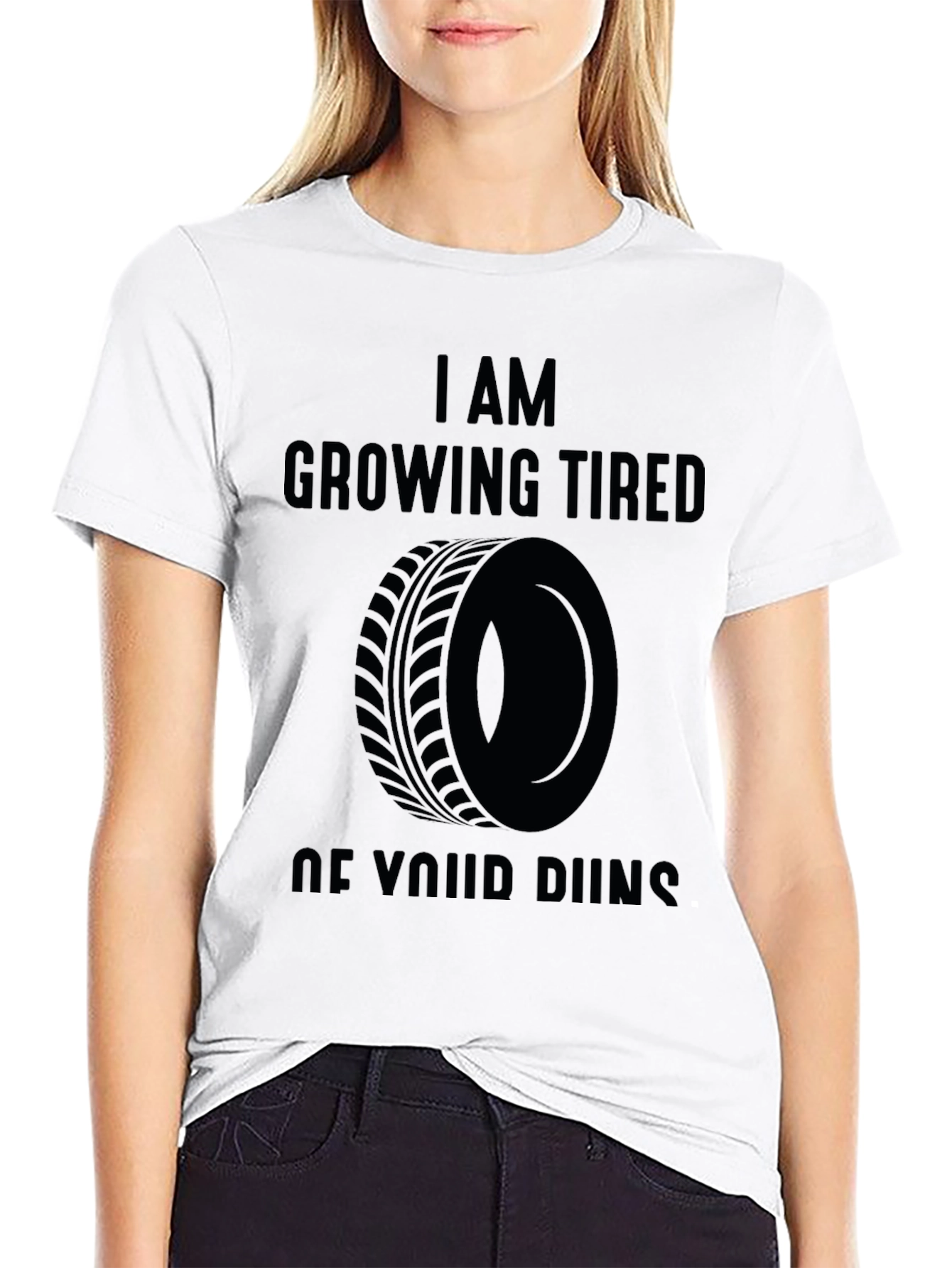 Black I Am Growing Tired of Your Runs Graphic Tee view 9