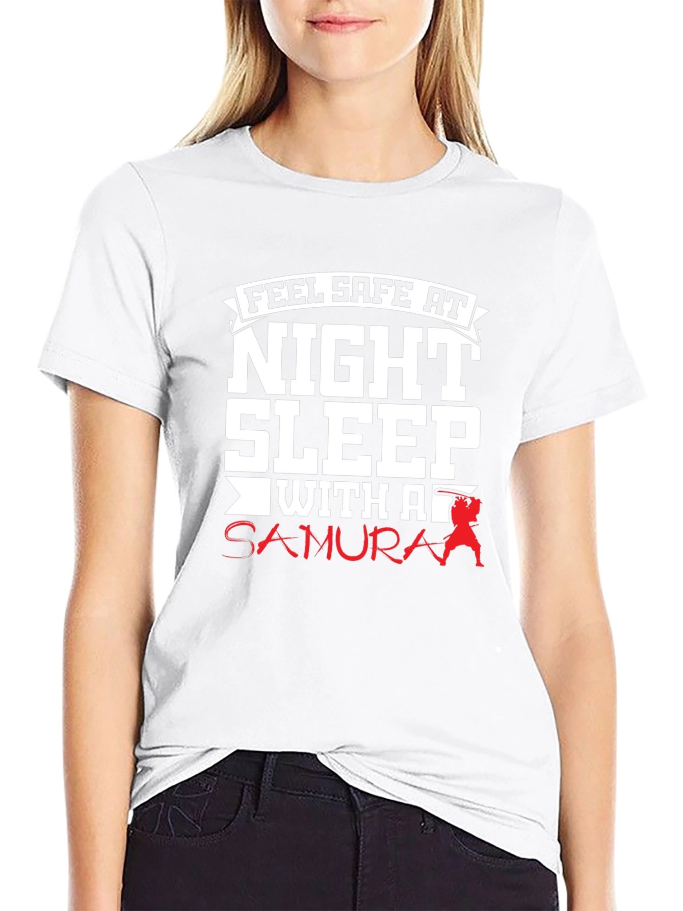 Black Feel Safe At Night T-Shirt view 9