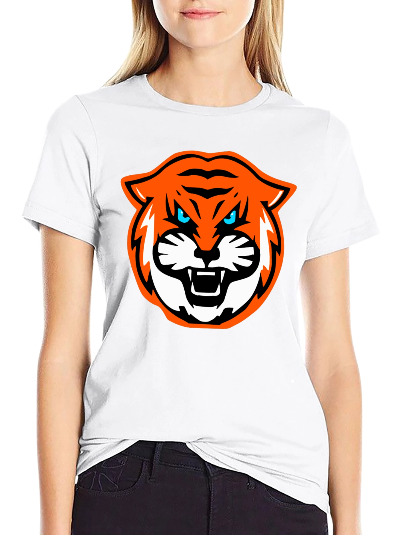 Black Tiger Graphic Black T-Shirt view 9