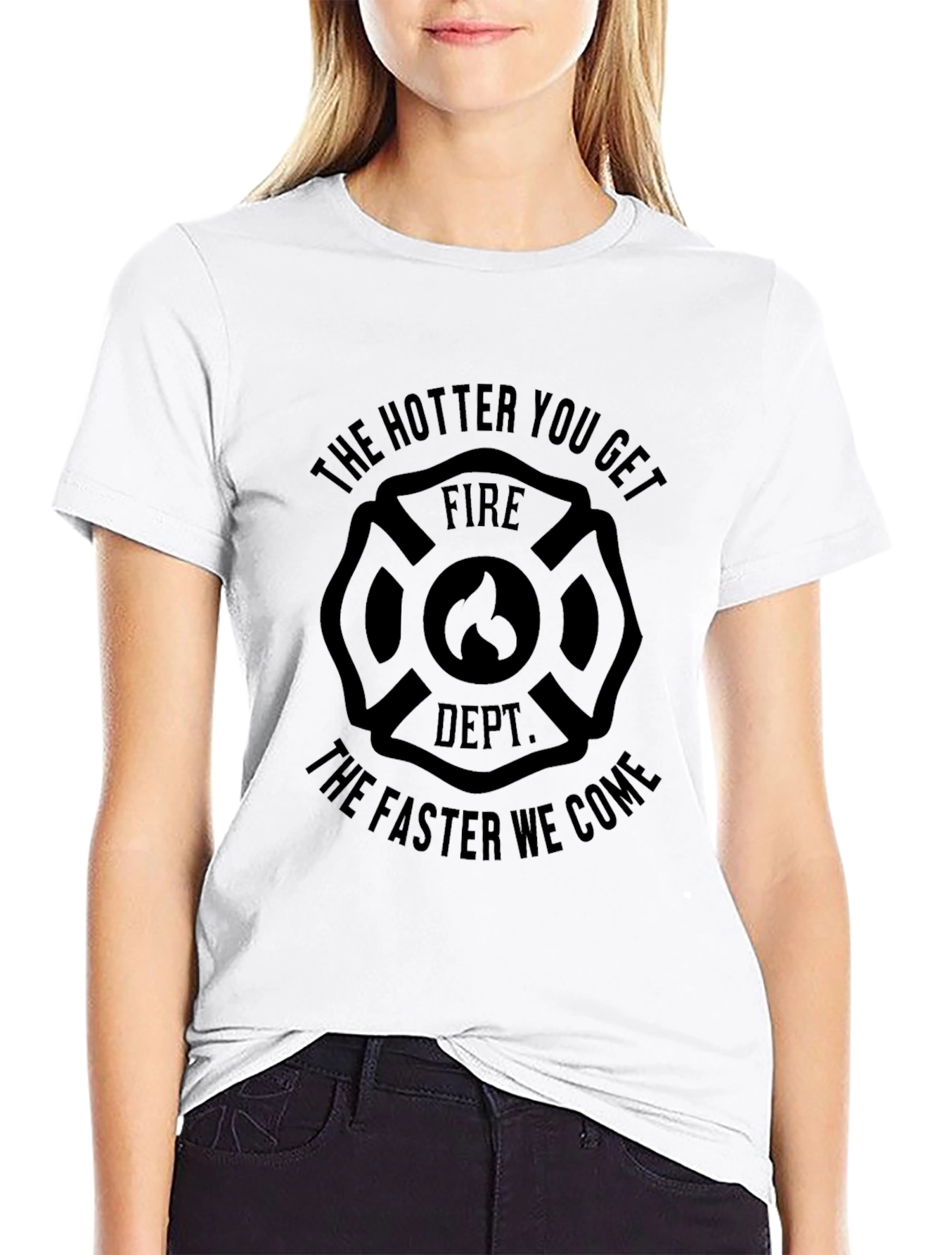 Black Fire Department T-Shirt - The Hotter You Get view 9