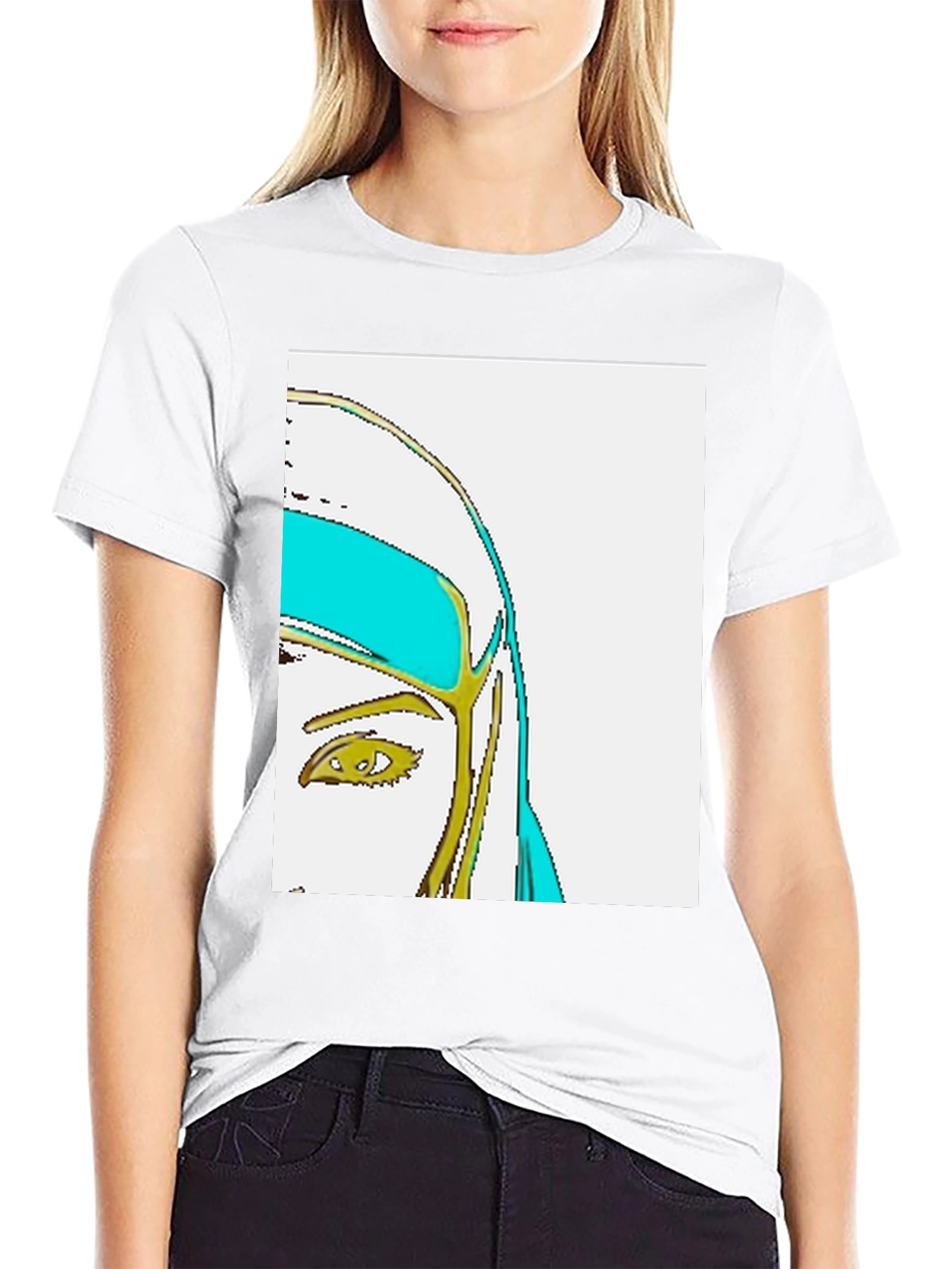 Black Abstract Virgin Mary Graphic Tee view 9