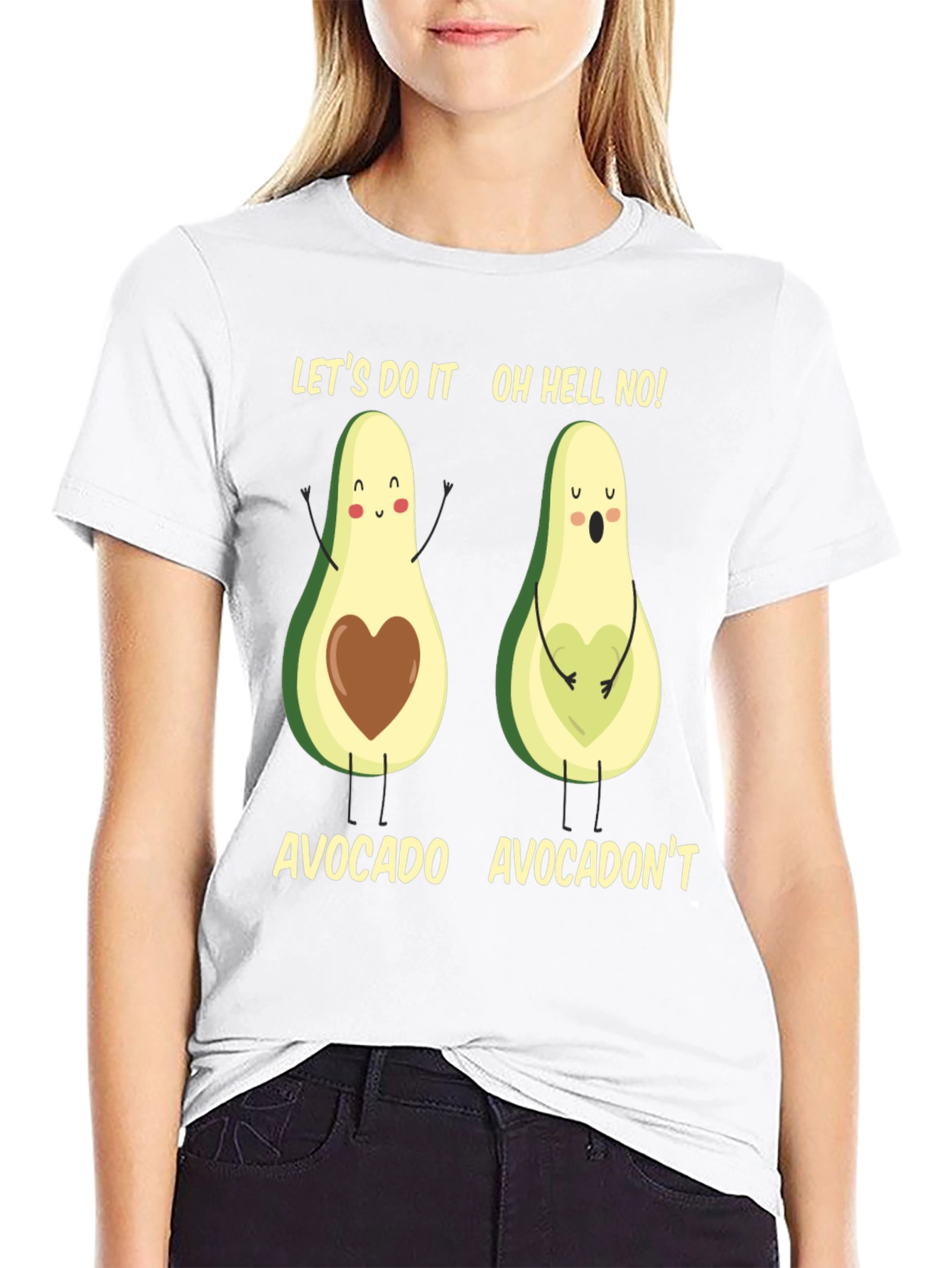 Black Avocado Pun T-Shirt: Let's Do It! Avocadon't! view 9