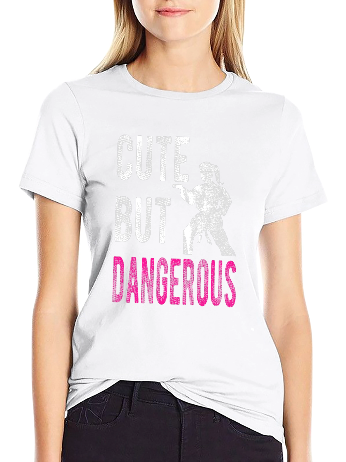 Black Cute But Dangerous T-Shirt view 9