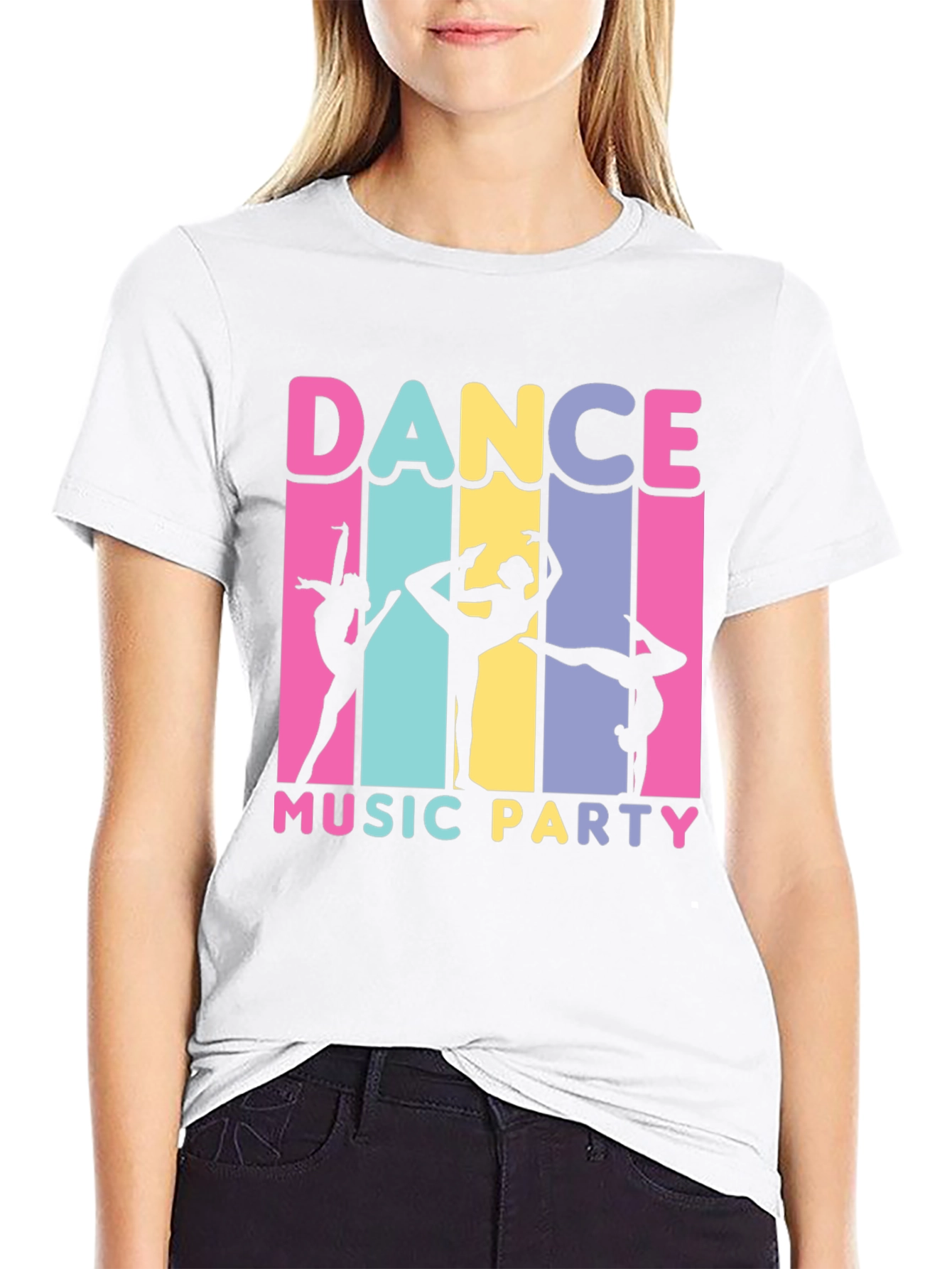 Black Dance Music Party Graphic T-Shirt view 9