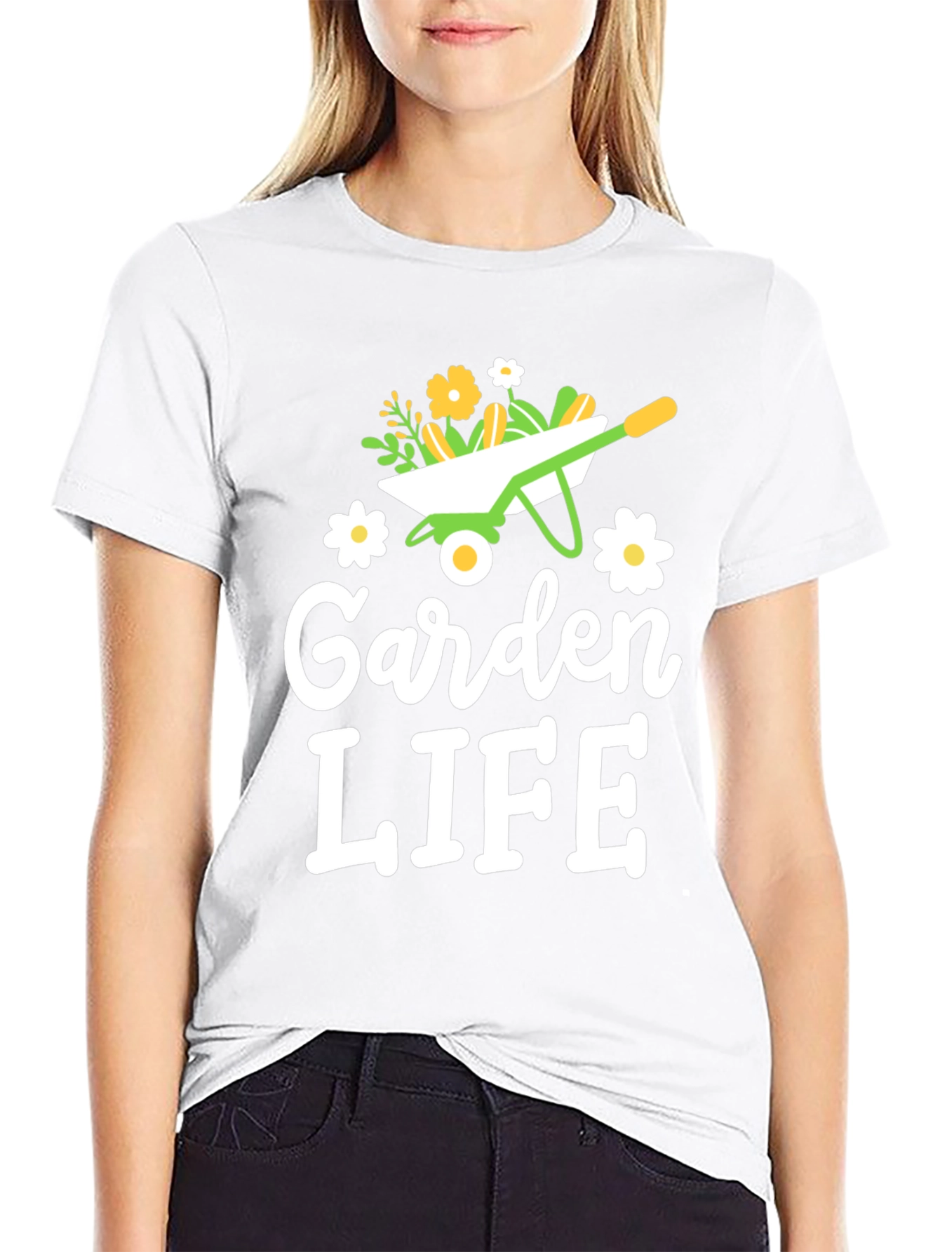 Black Garden Life Graphic Tee - Gardening Lover's T-Shirt view 9