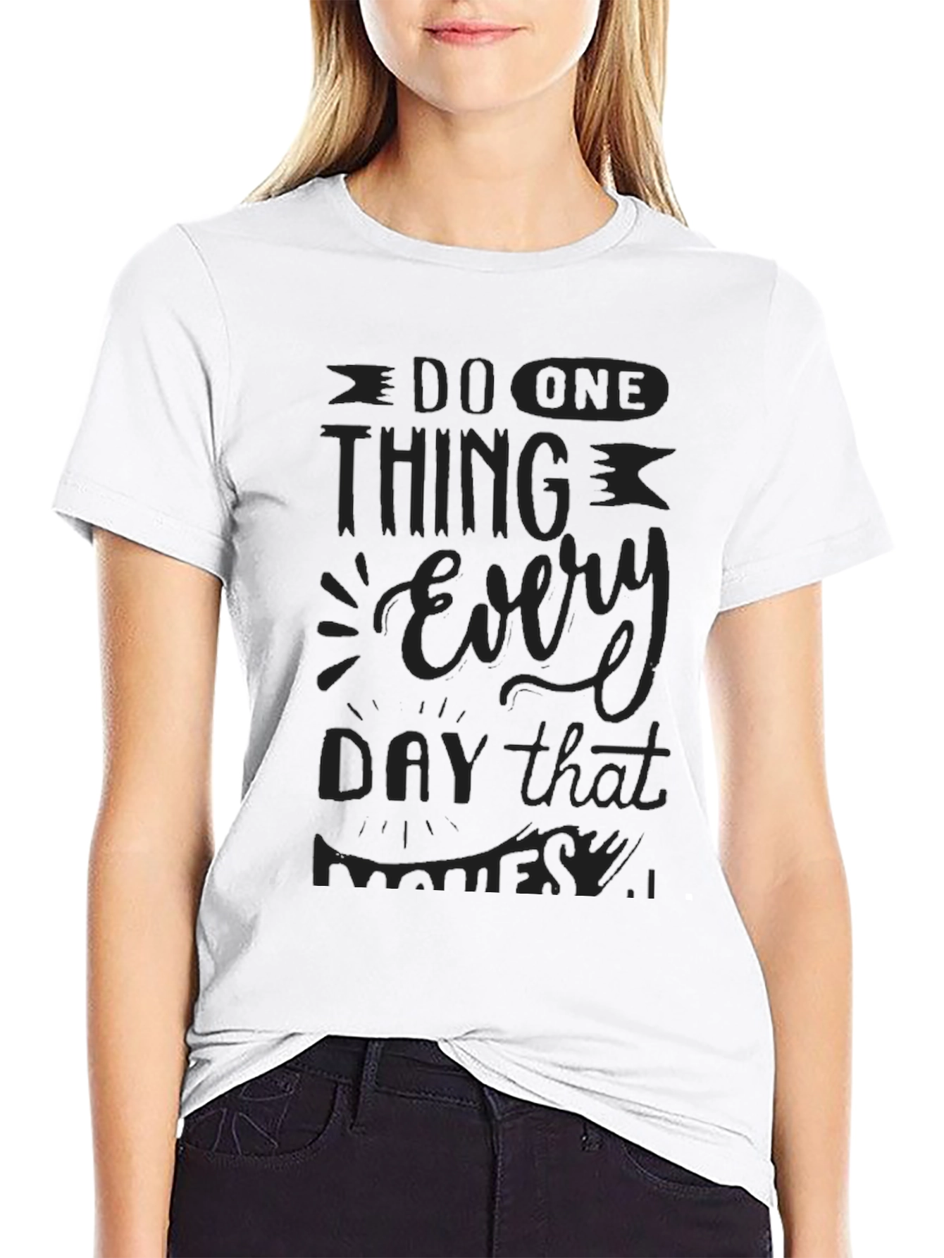 Black Inspirational Graphic Tee - Do One Thing Every Day That Matters view 9