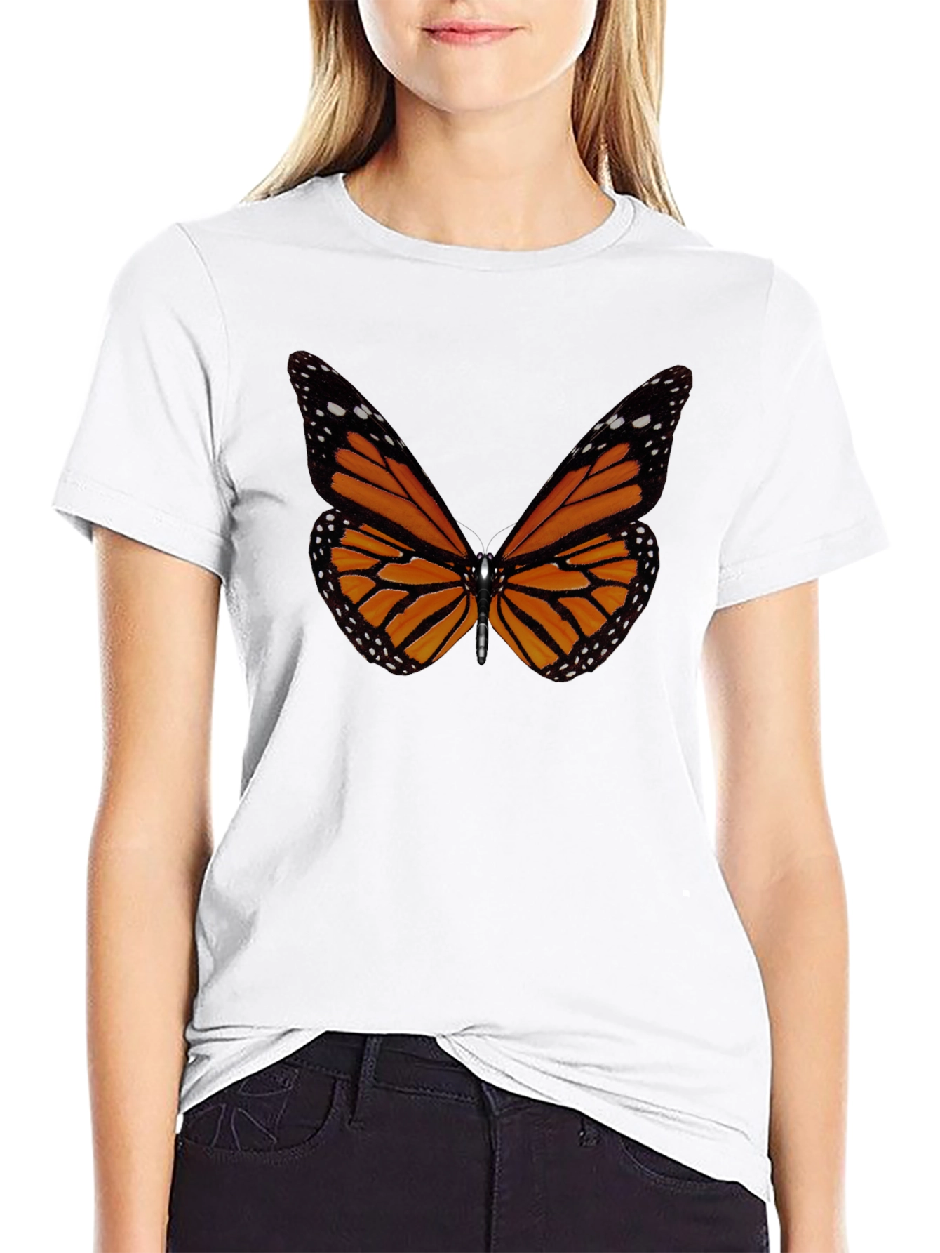Black Monarch Butterfly Graphic Tee - Stylish Men's T-Shirt view 9