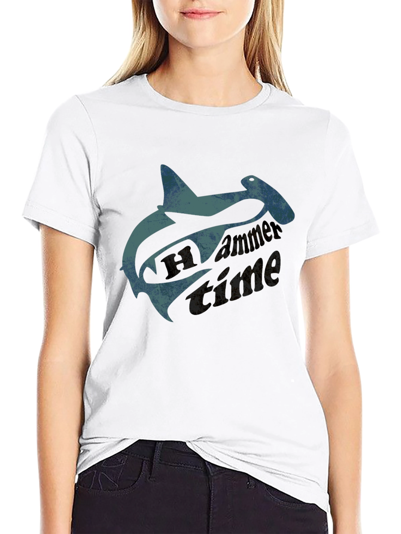 Black Hammerhead Shark T-Shirt - Cool Graphic Tee view 9
