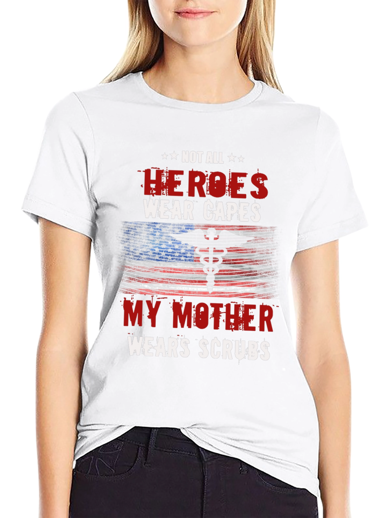 Black Hero Mother Nurse T-Shirt - Medical Scrubs Apparel view 9