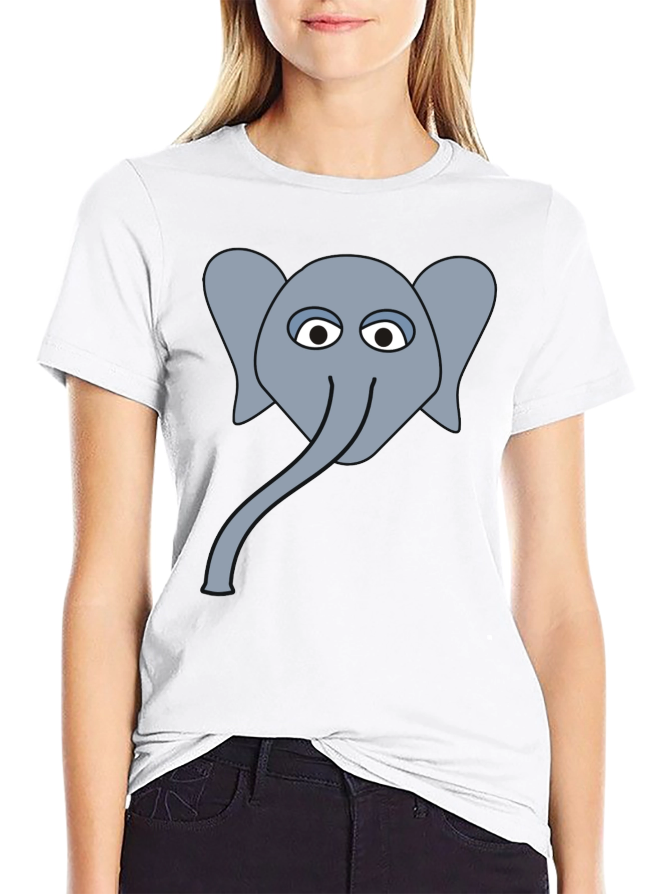 Black Elephant Graphic Black T-Shirt view 9