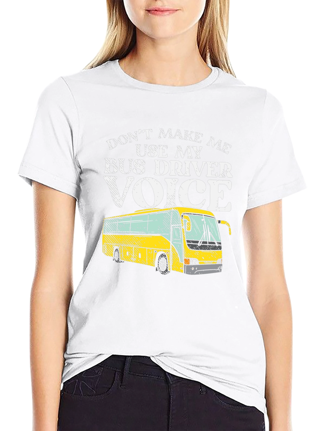 Black Bus Driver Voice T-Shirt - Funny Graphic Tee view 9