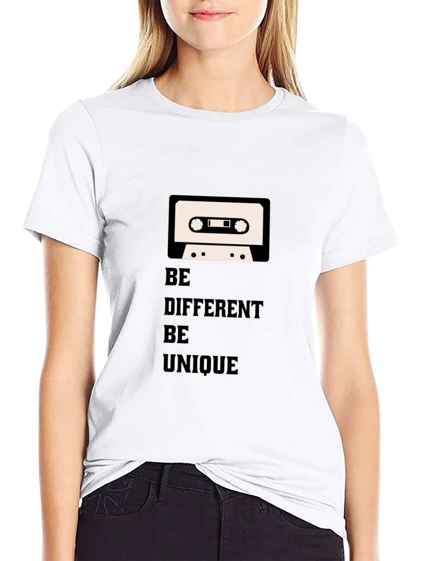 Black Be Different Graphic T-Shirt view 9
