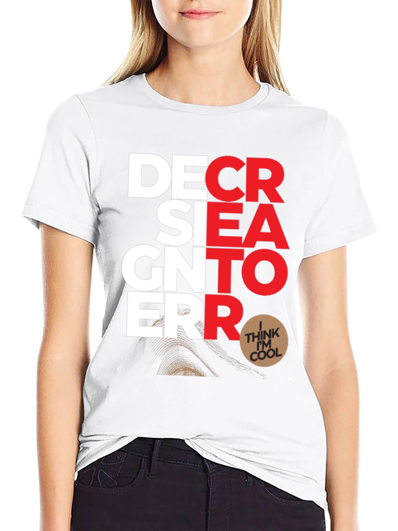 Black Designer Error Graphic Print T-Shirt view 9