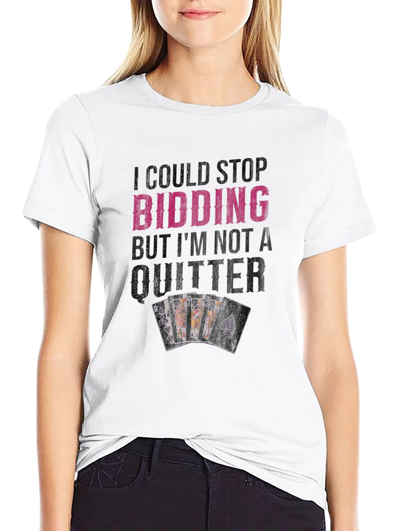 Black Bidding Not A Quitter Graphic T-Shirt view 9