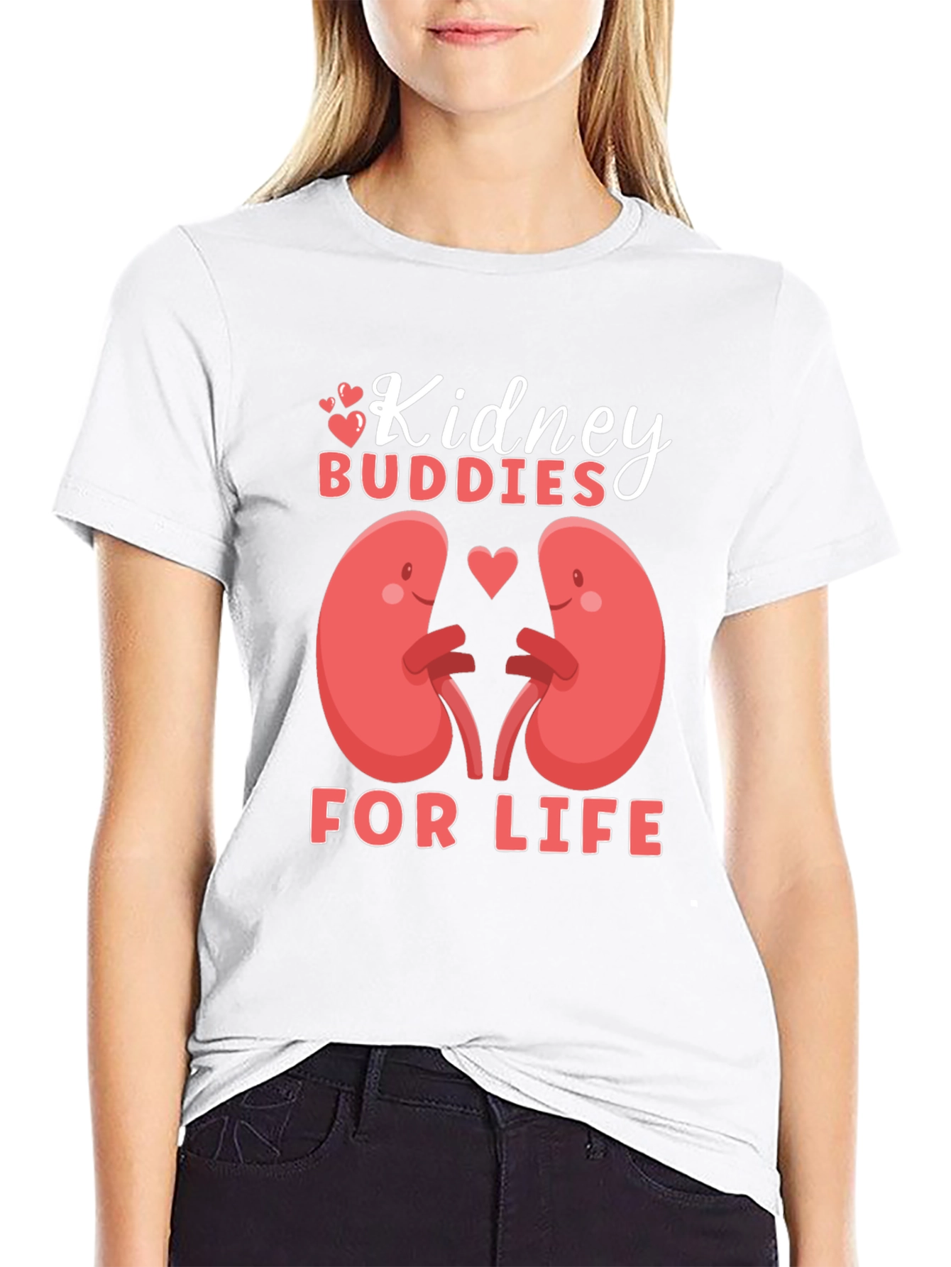 Black Kidney Buddies T-Shirt: For Life view 9