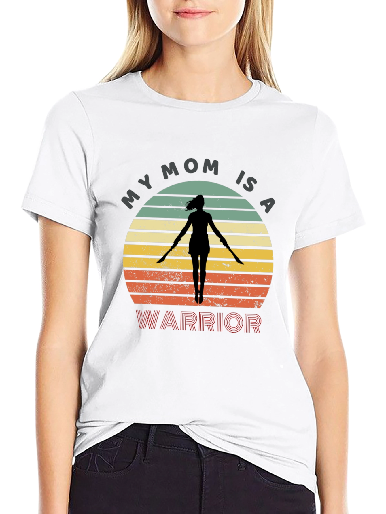 Black My Mom Is A Warrior Graphic Tee - Unisex view 9