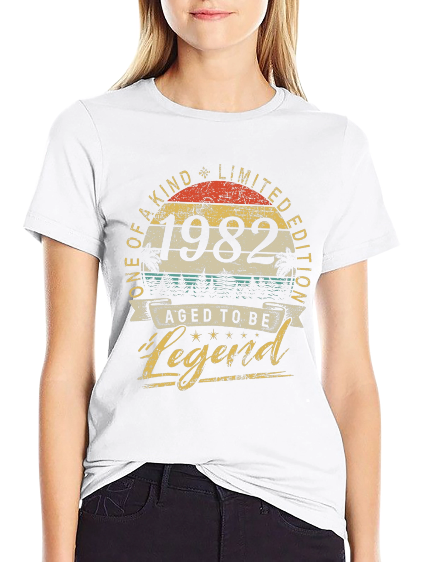 Black Aged to be Legend 1982 Graphic T-Shirt view 9