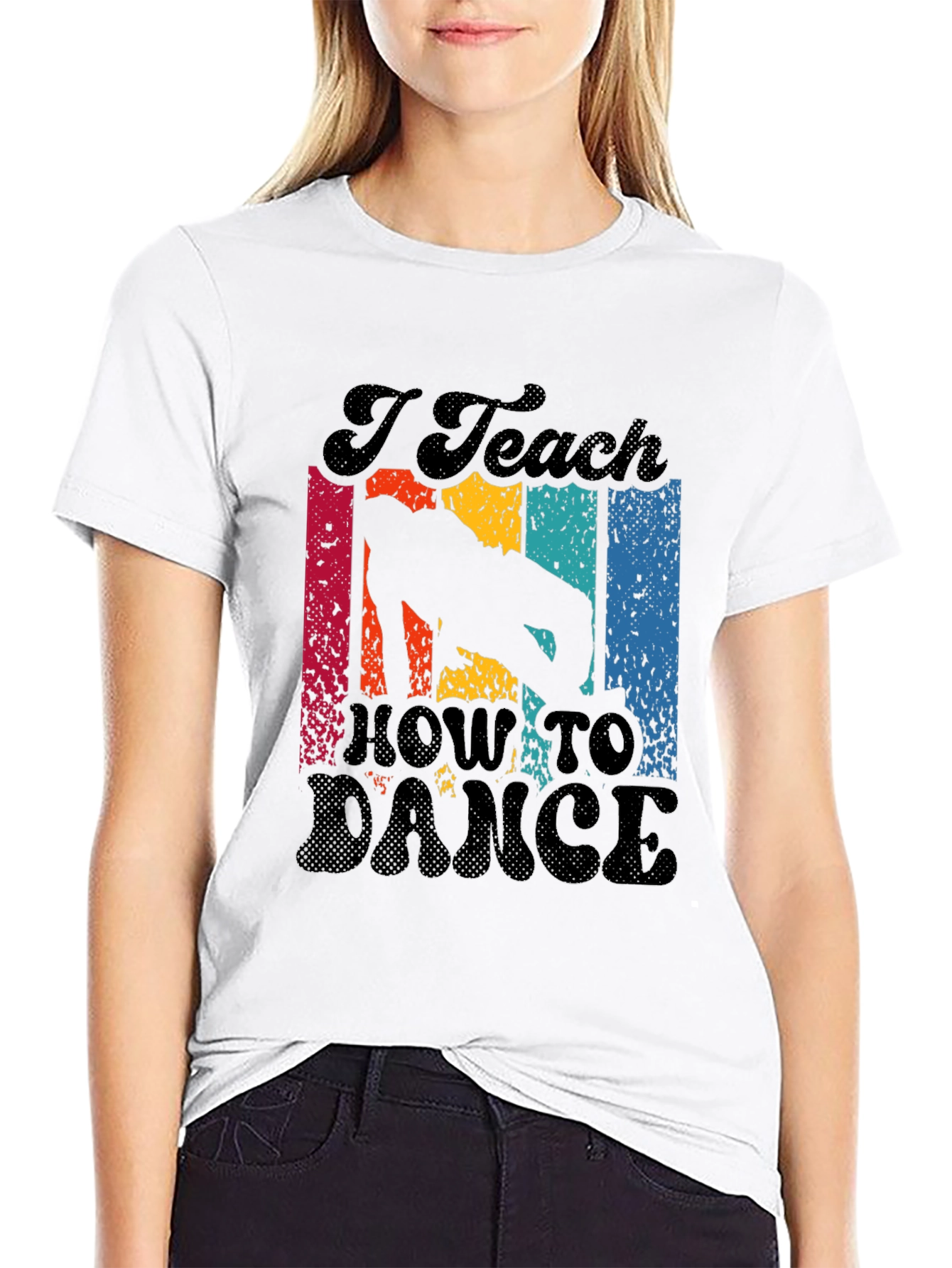 Black I Teach How To Dance Retro T-Shirt view 9