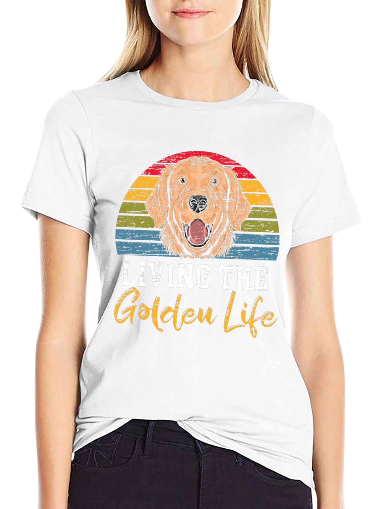 Black Living the Golden Life T-Shirt view 9