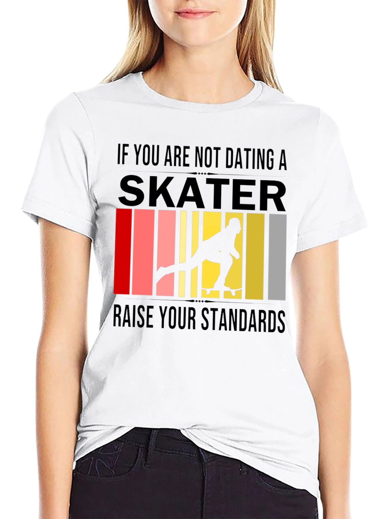 Black Skater Graphic T-Shirt - Raise Your Standards view 9
