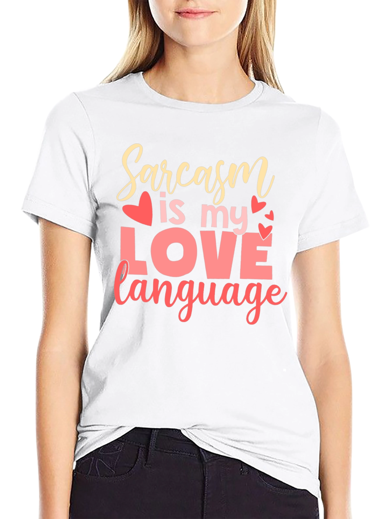 Black Sarcasm is My Love Language Graphic T-Shirt view 9