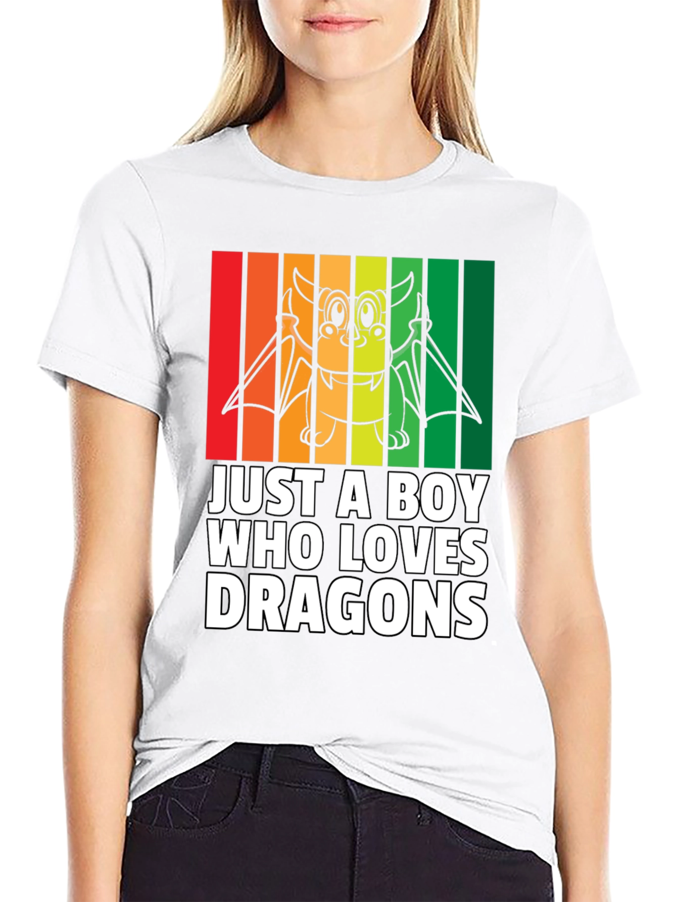 Black Just A Boy Who Loves Dragons T-Shirt view 9