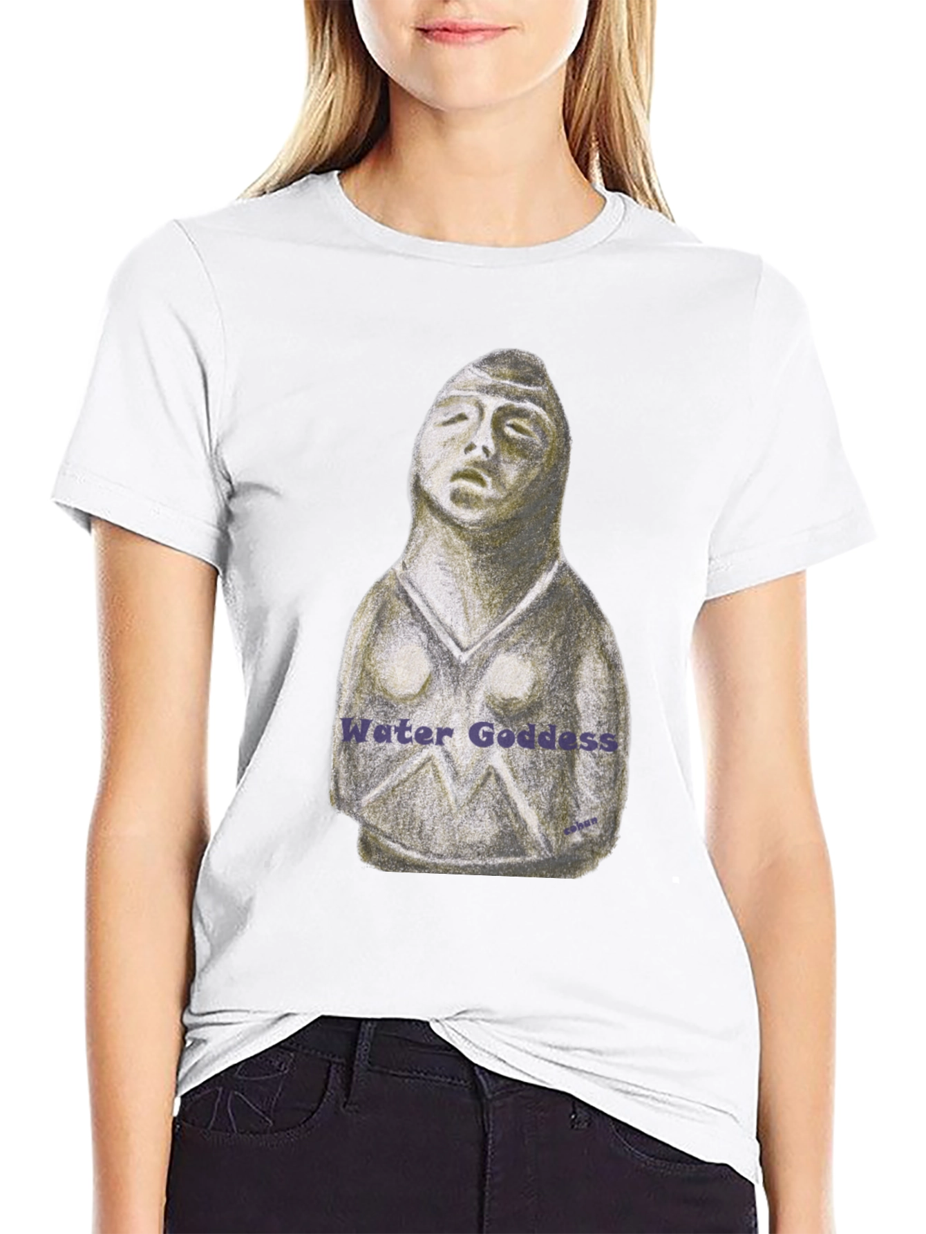 Black Water Goddess Graphic T-Shirt view 9