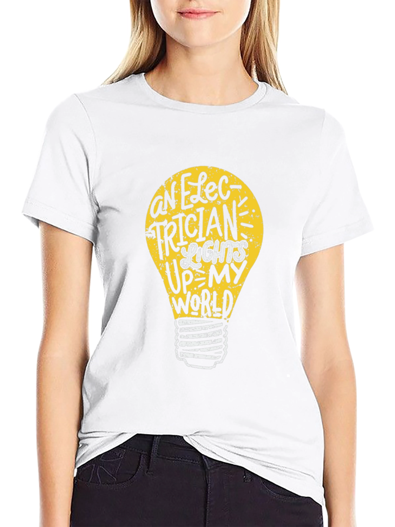 Black Electrician Light Up My World Graphic Tee view 9