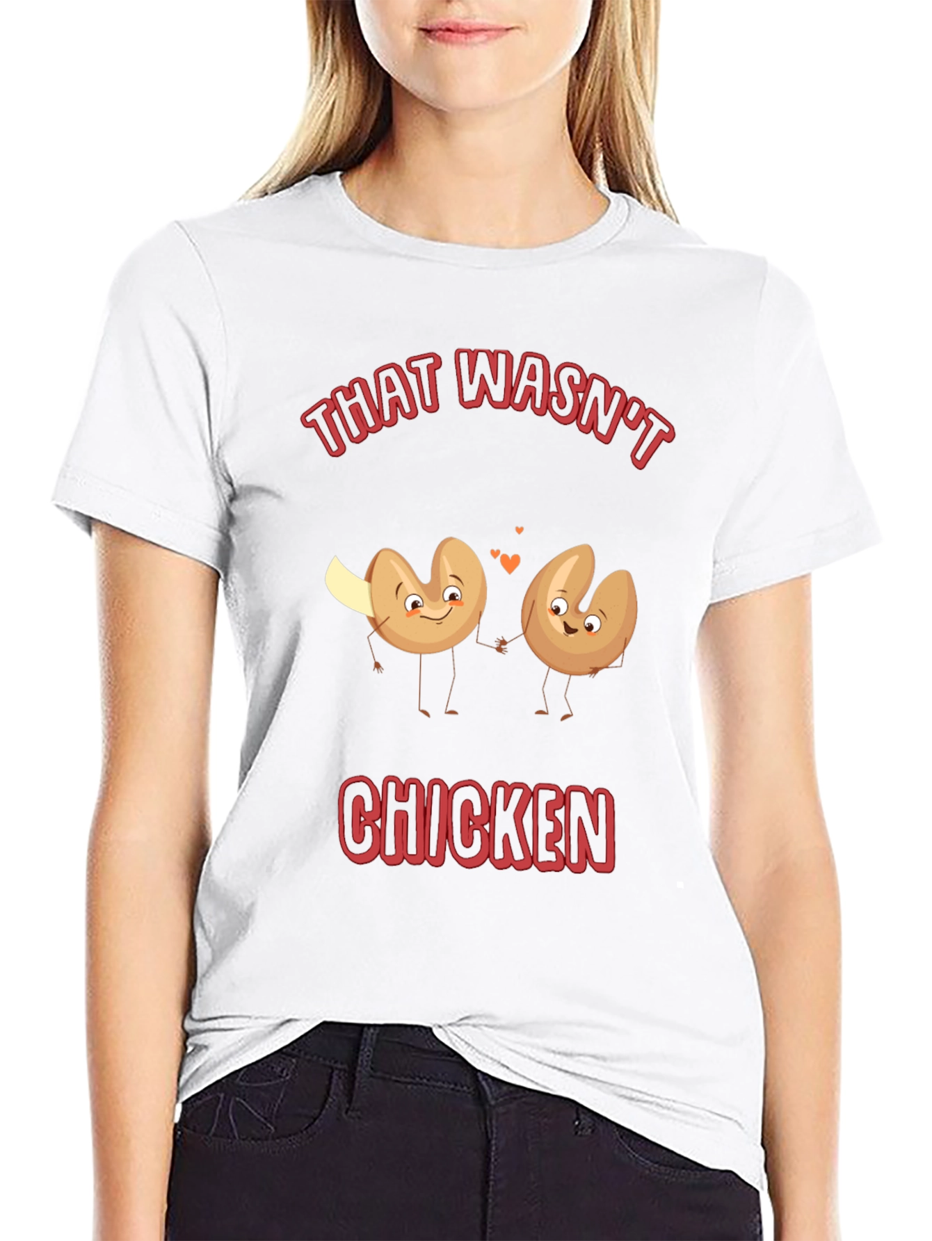 Black Funny That Wasn't Chicken Fortune Cookie T-Shirt view 9