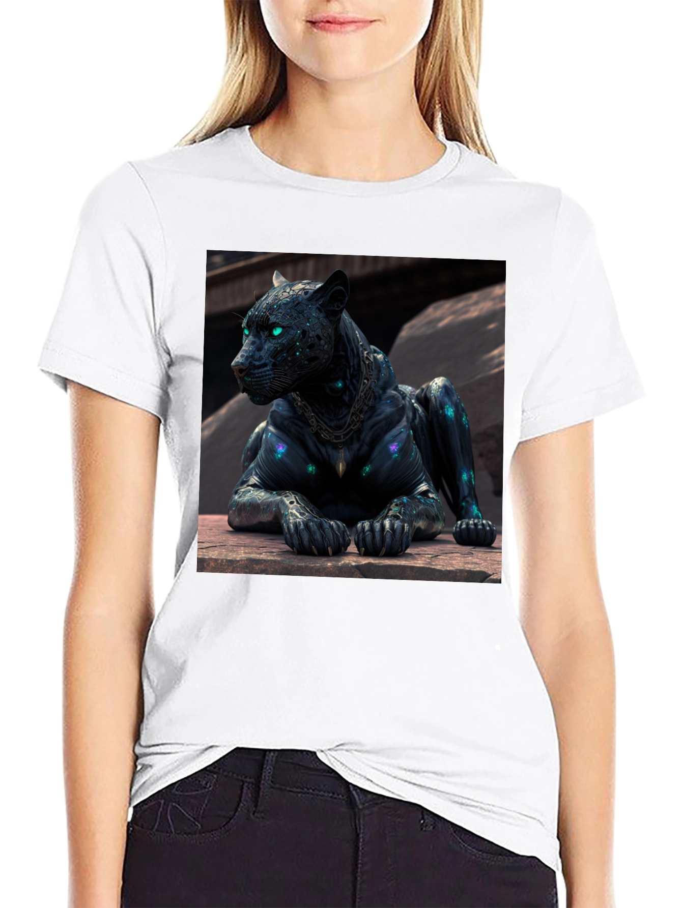 Black Black Panther Graphic Tee - Unique Design view 9