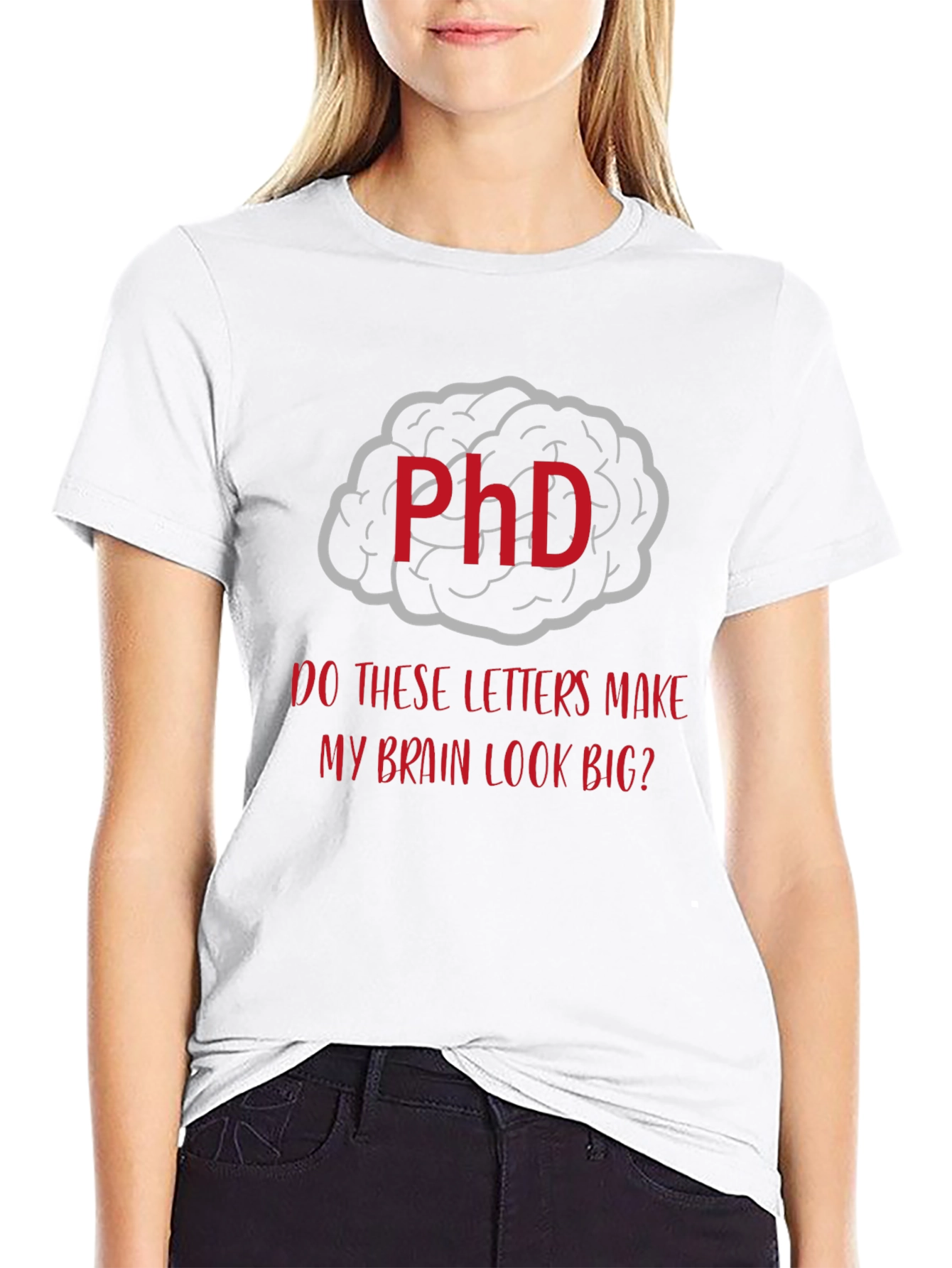 Black PhD Brain Graphic T-Shirt - Funny Academic Tee view 9