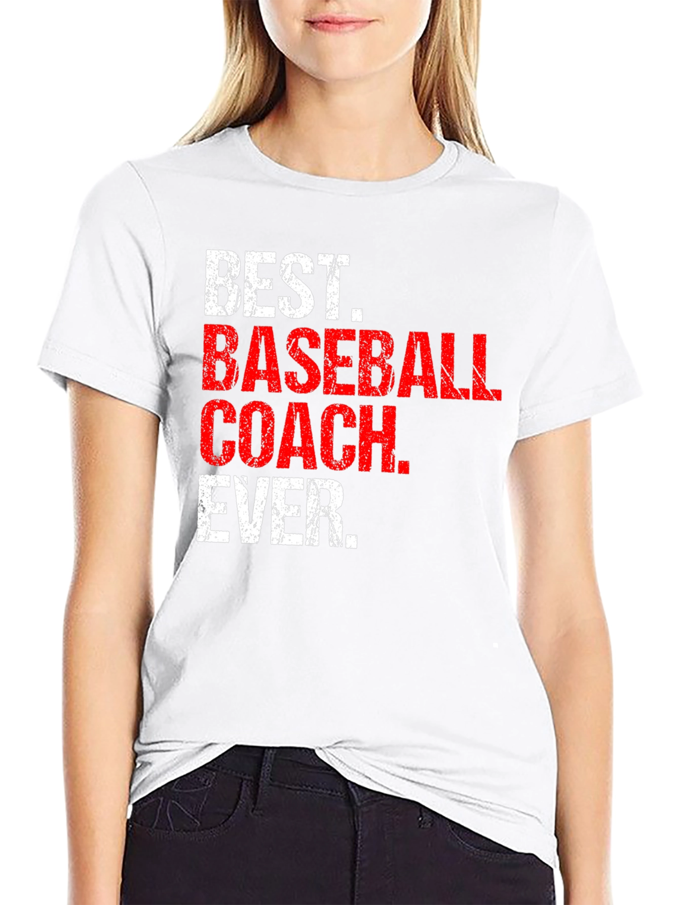 Black Best Baseball Coach Ever Graphic T-Shirt view 9
