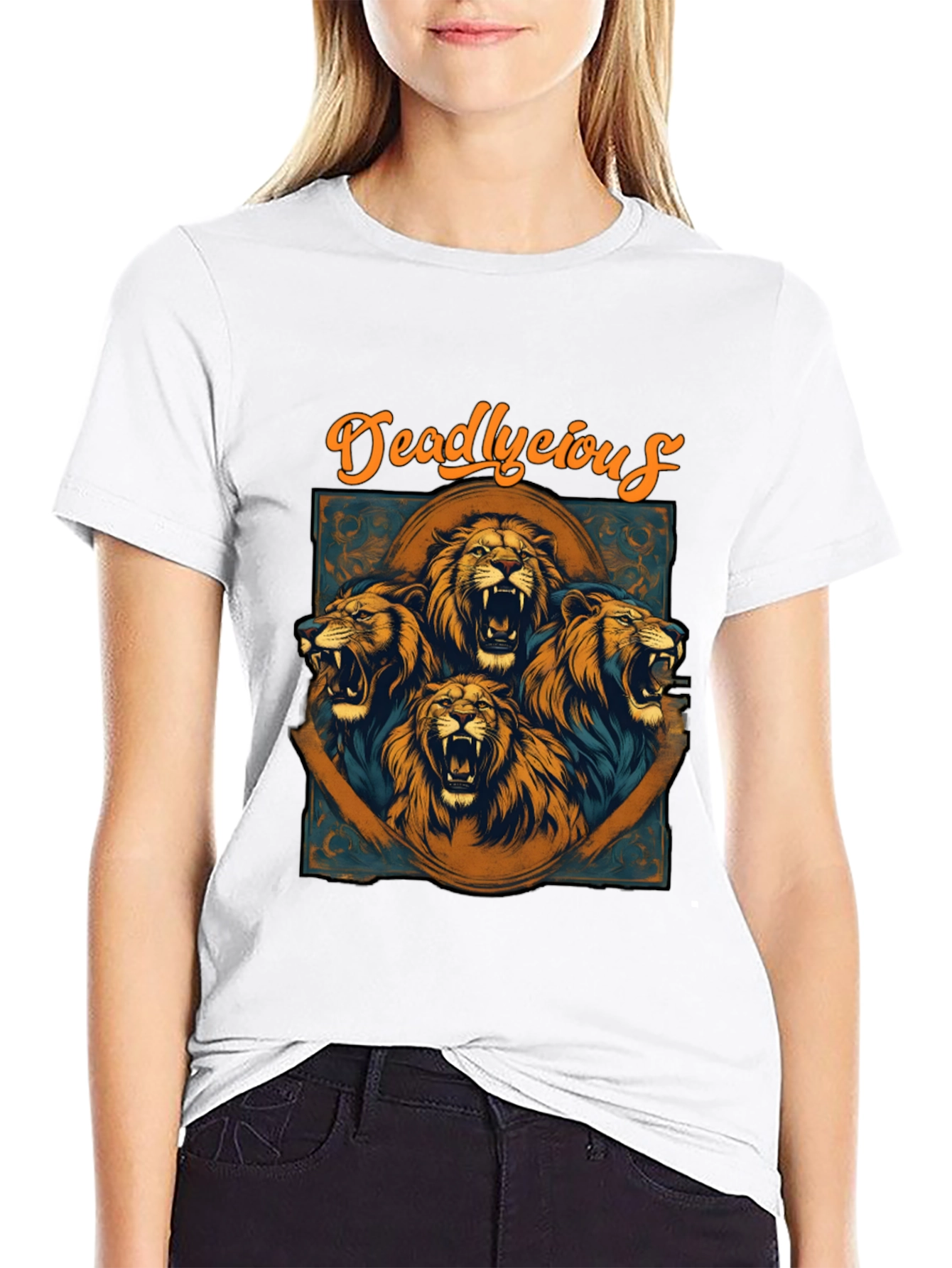 Black Deadlycious Lion Graphic Tee - Mens view 9
