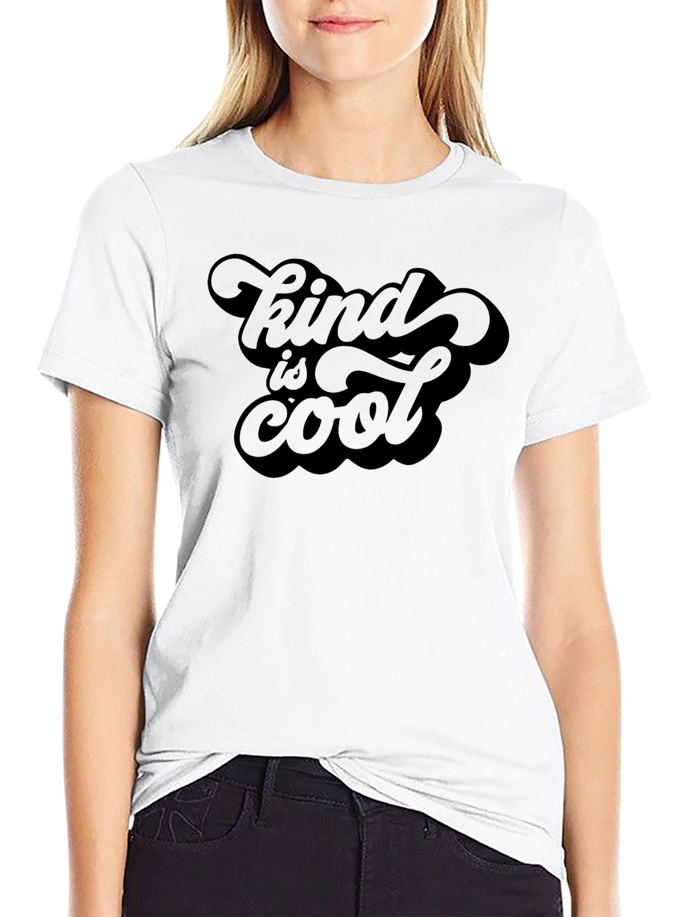 Black Kind Is Cool Graphic Tee - Men's Black T-Shirt view 9