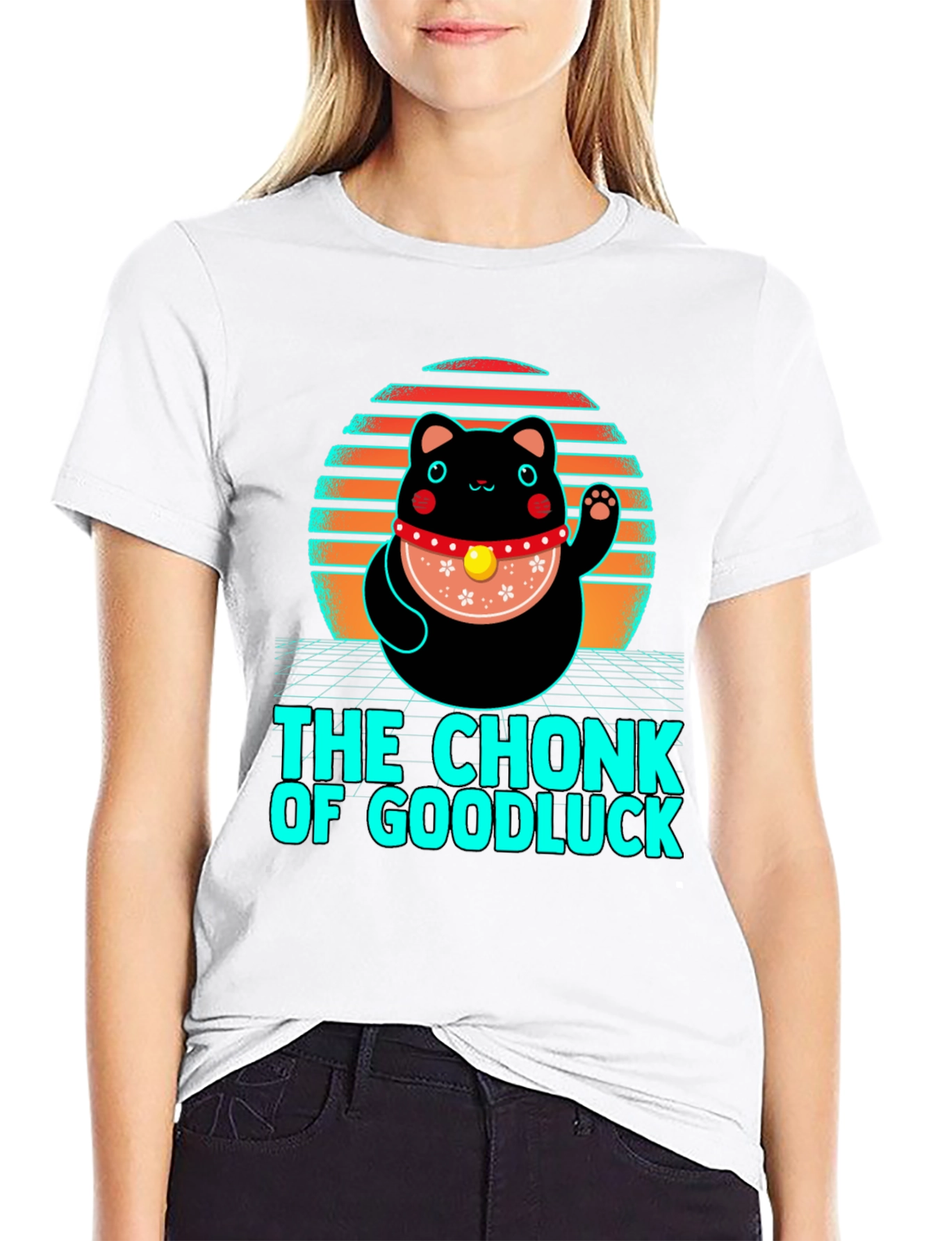 Black Chonk of Good Luck T-Shirt view 9