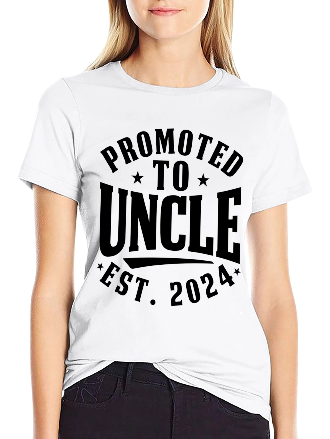 Black Promoted to Uncle 2024 T-Shirt view 9
