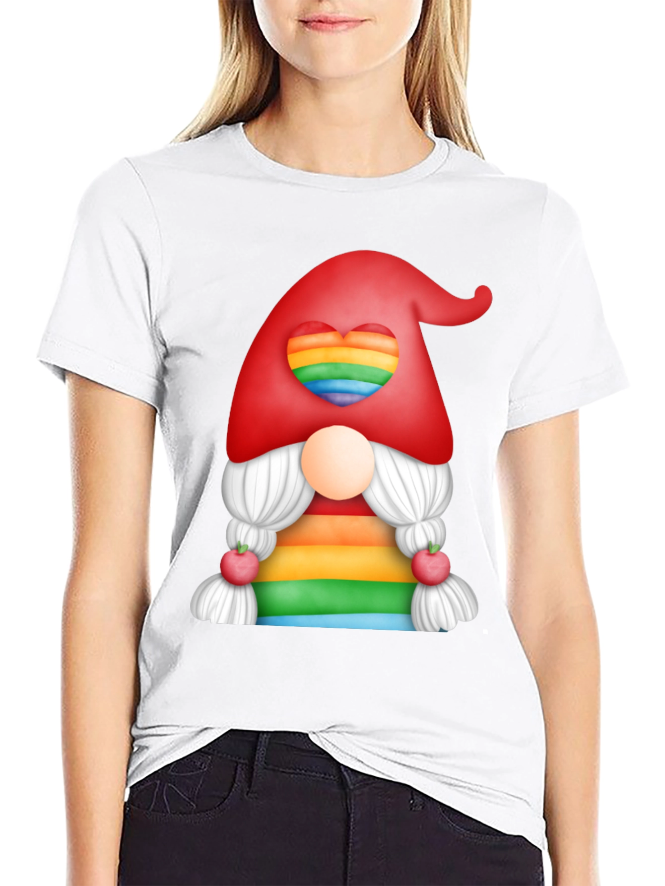 Black Rainbow Gnome T-Shirt view 9