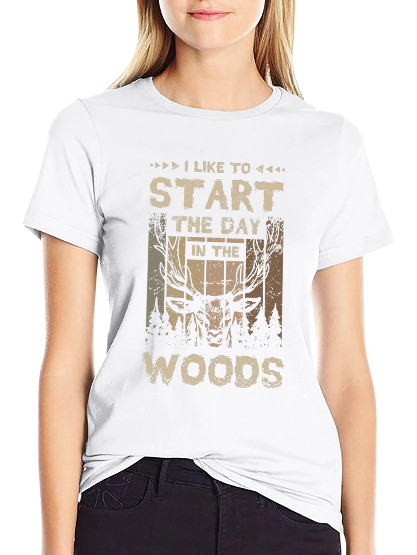 I Like to Start The Day In The Woods Graphic T-Shirt - 9